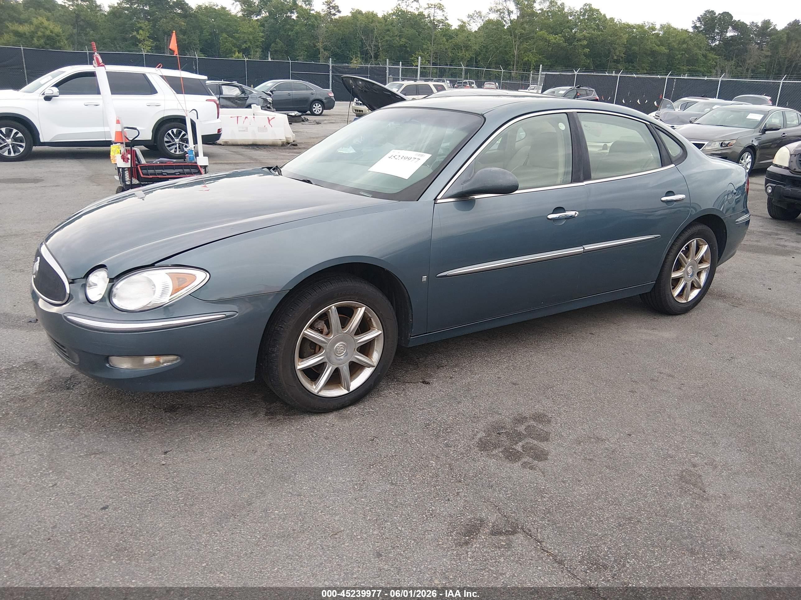 2007 Buick Lacrosse Cxl Light Blue vin: 2G4WD582371209583