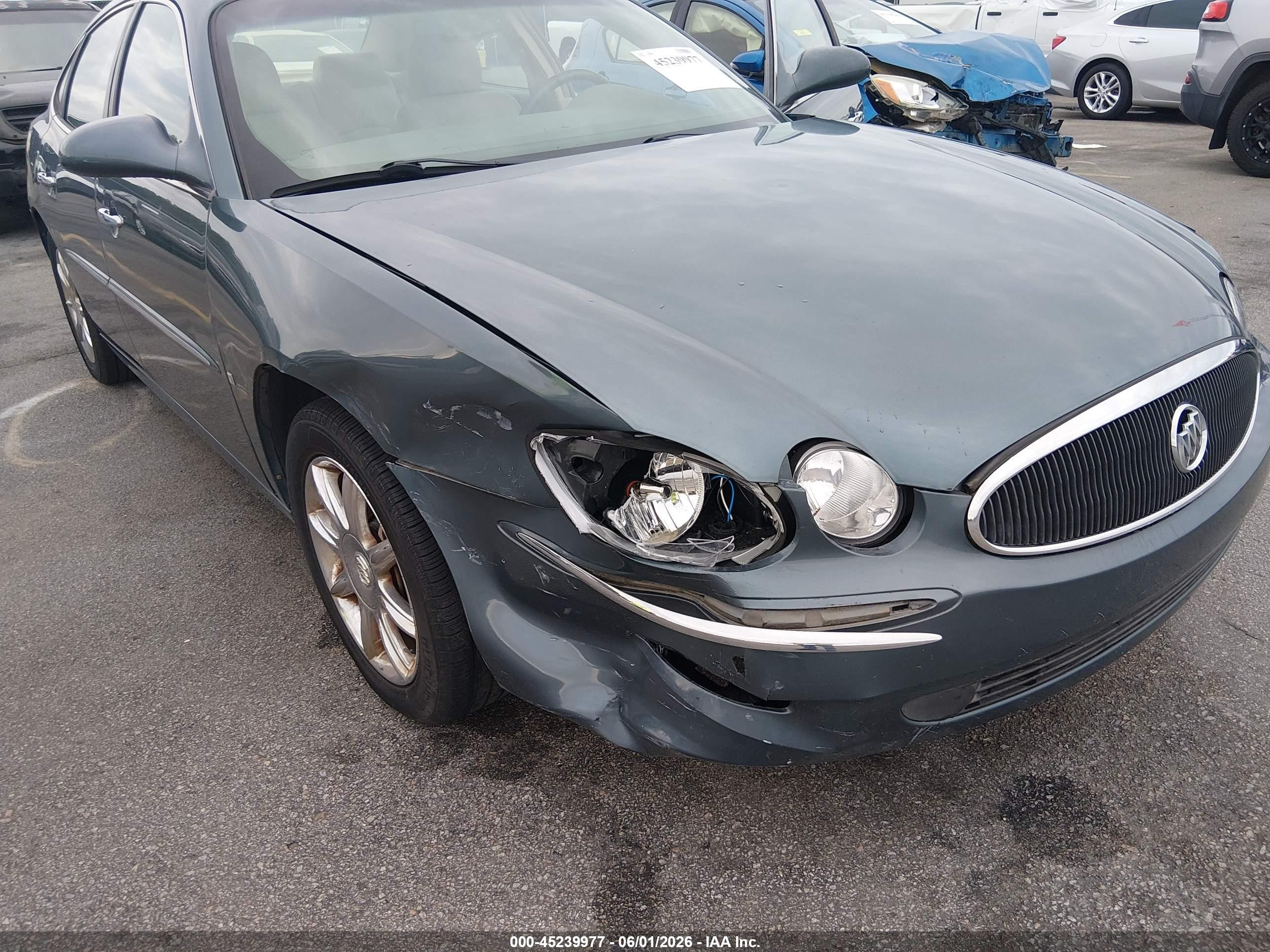 2007 Buick Lacrosse Cxl Light Blue vin: 2G4WD582371209583