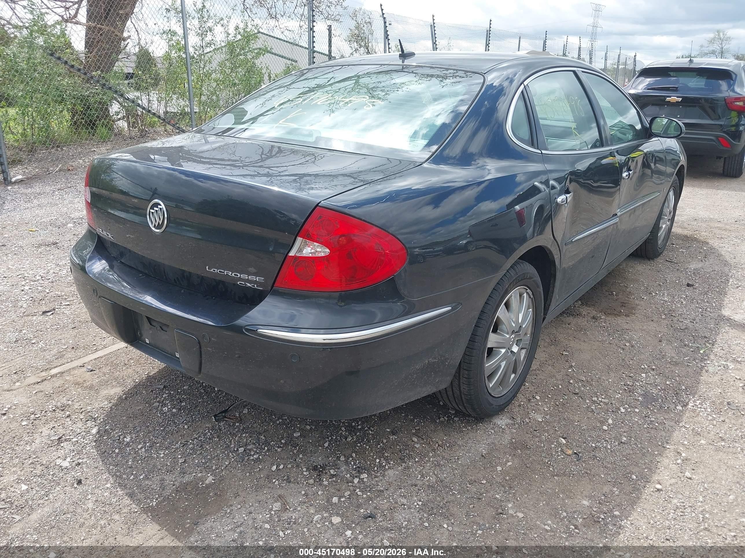 2008 Buick Lacrosse Cxl Black vin: 2G4WD582381182161