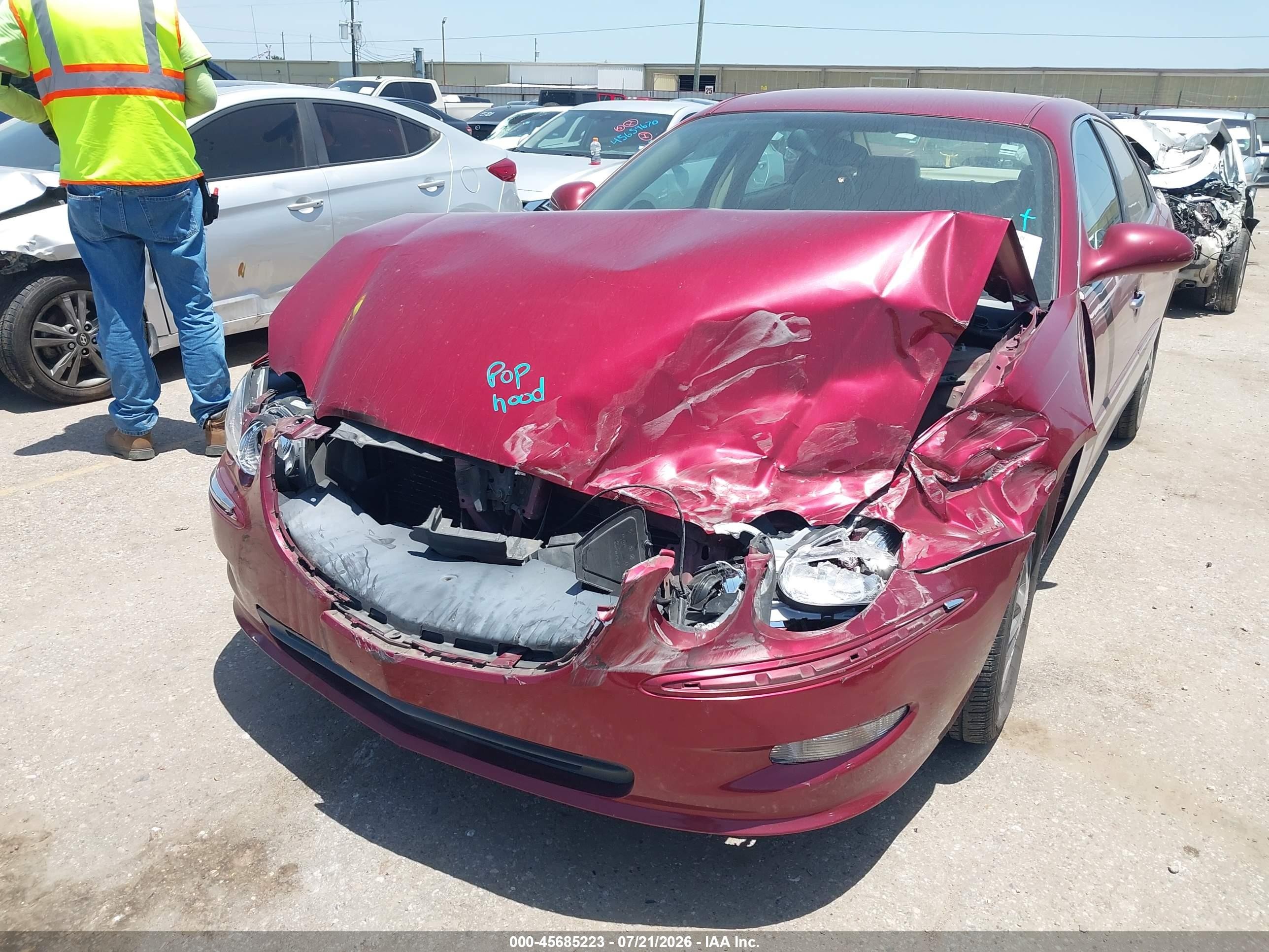 2009 Buick Lacrosse Cxl Burgundy vin: 2G4WD582391236432