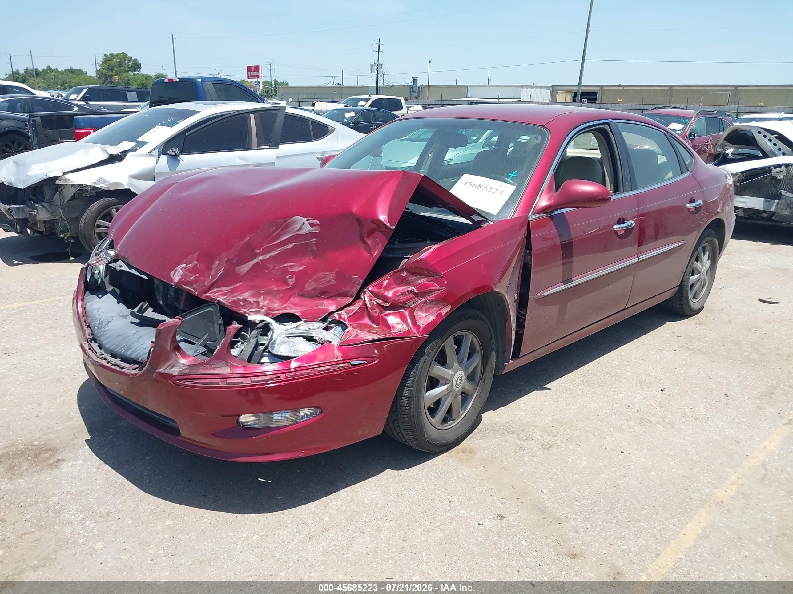 2009 Buick Lacrosse Cxl Burgundy vin: 2G4WD582391236432