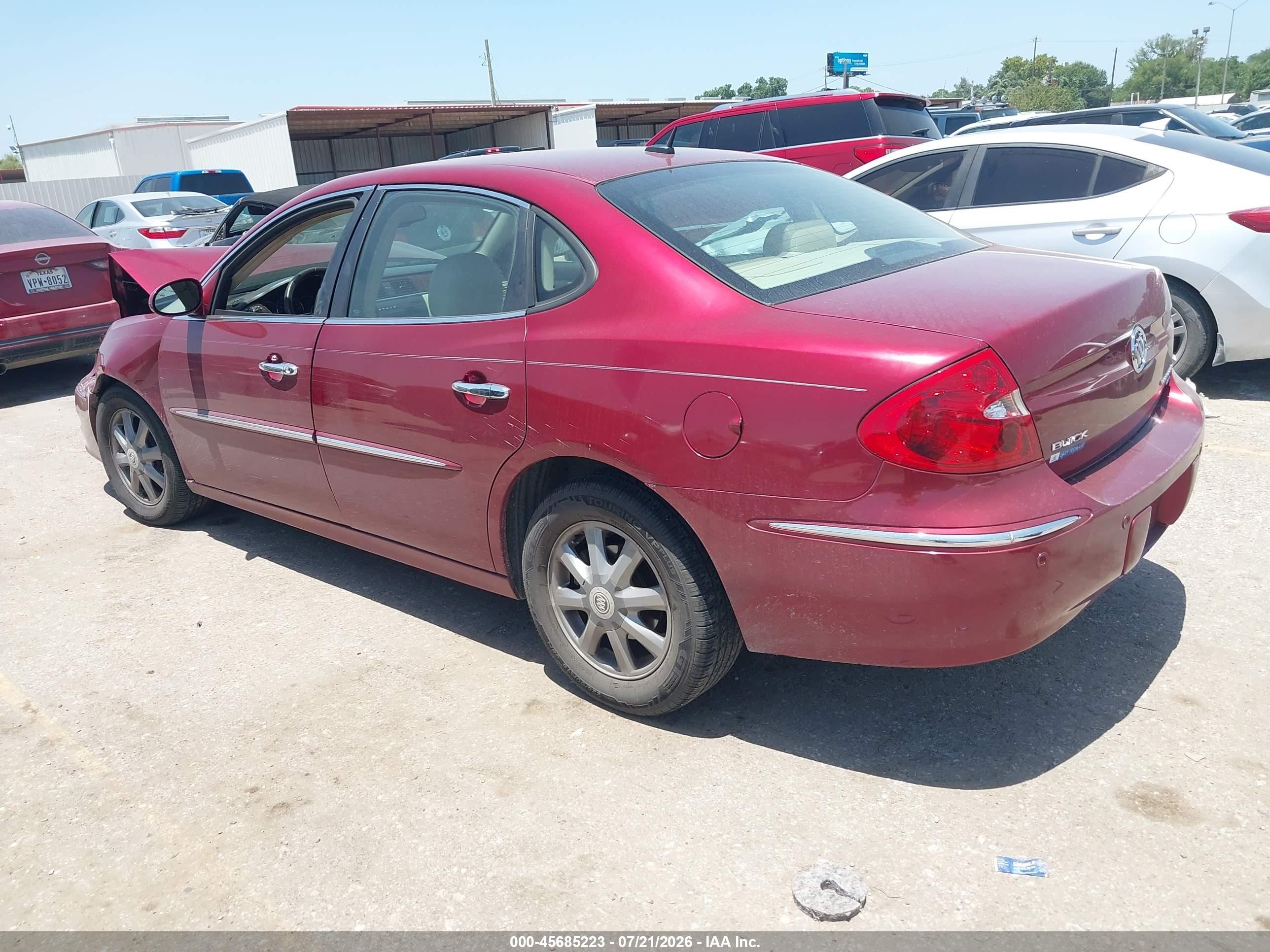 2009 Buick Lacrosse Cxl Burgundy vin: 2G4WD582391236432