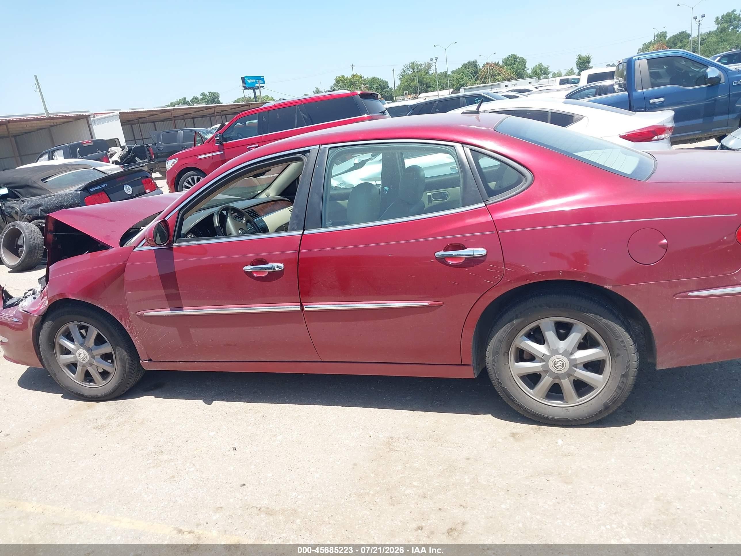 2009 Buick Lacrosse Cxl Burgundy vin: 2G4WD582391236432