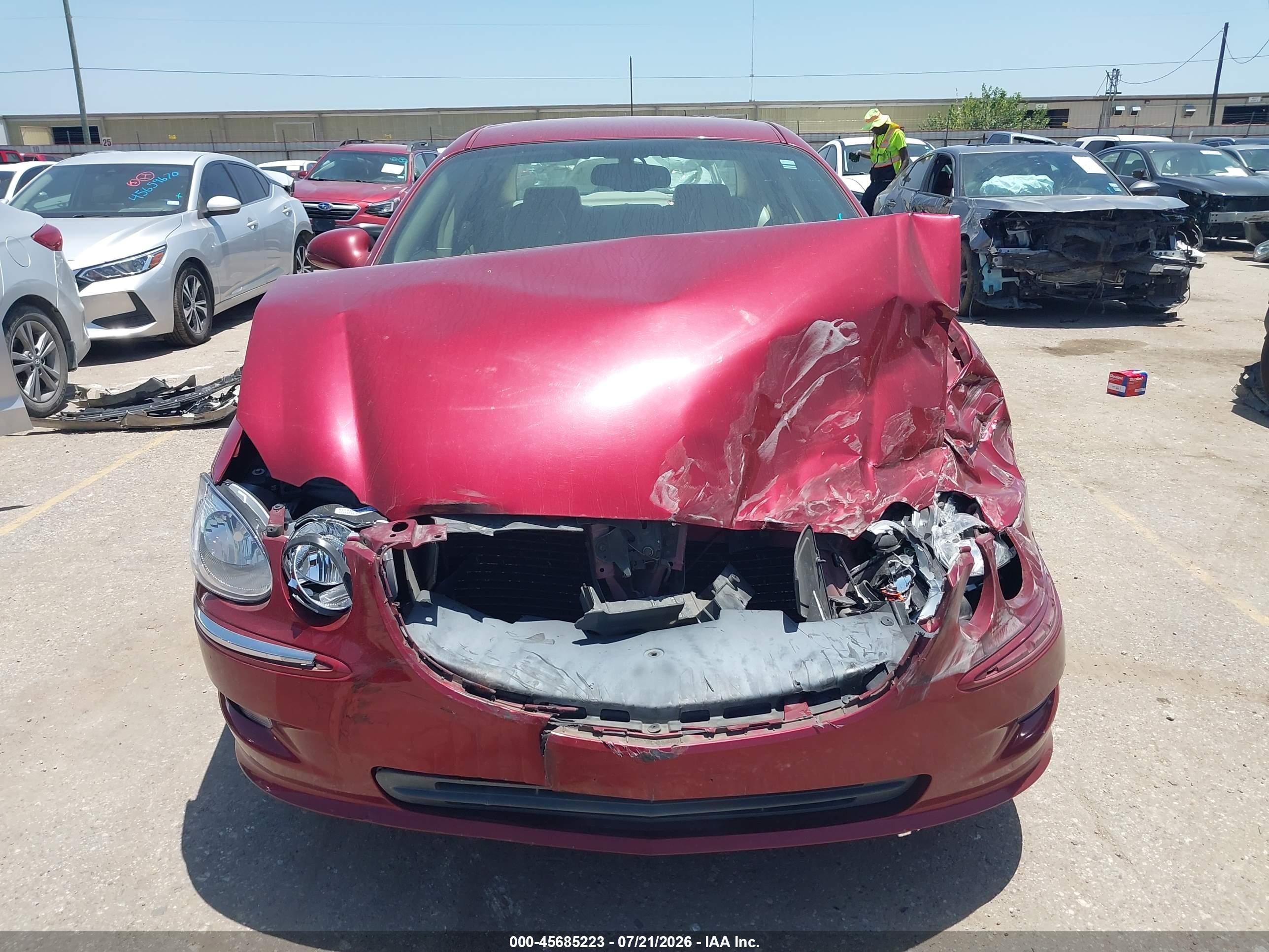 2009 Buick Lacrosse Cxl Burgundy vin: 2G4WD582391236432