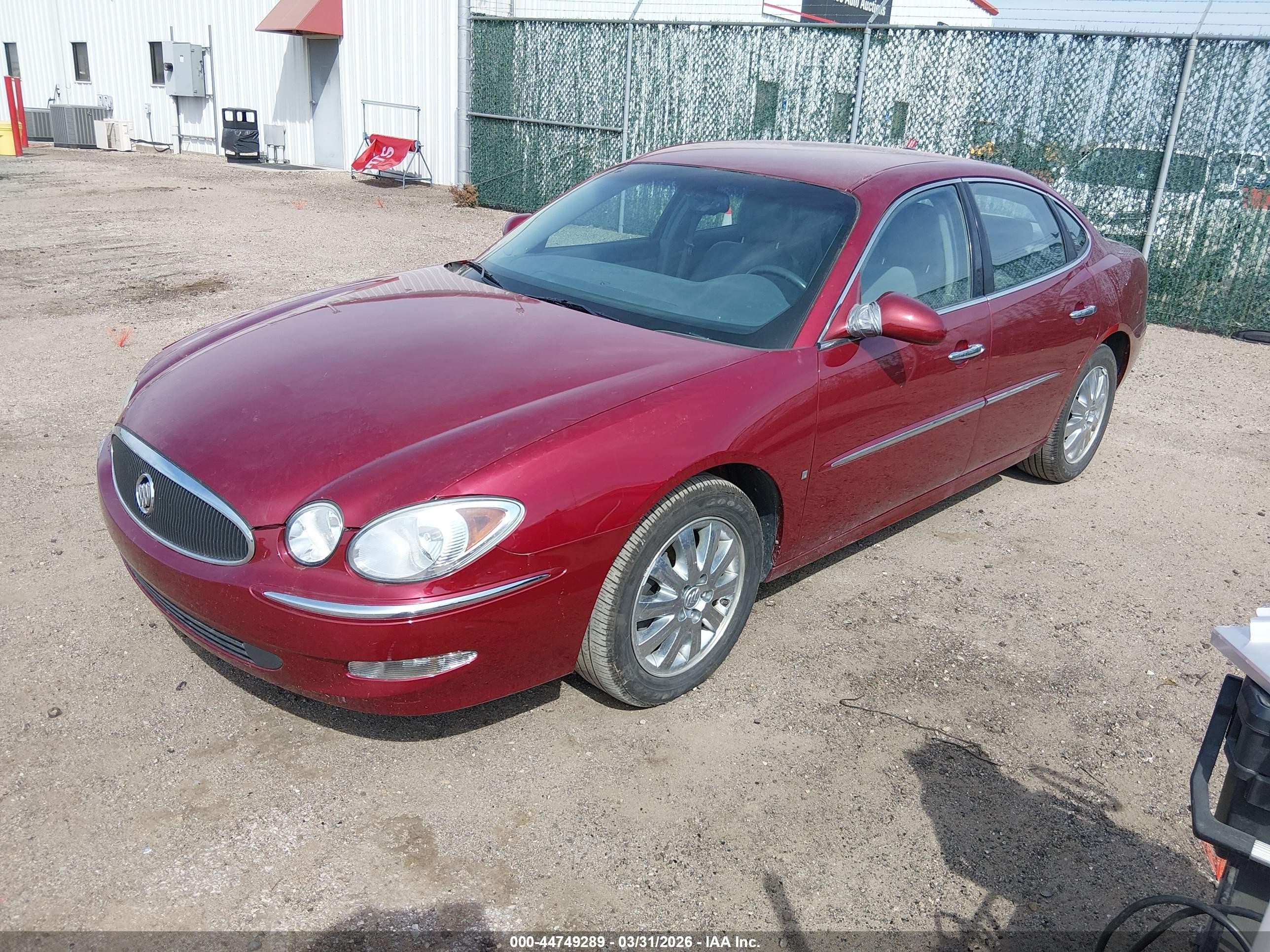 2007 Buick Lacrosse Cxl Red vin: 2G4WD582471194513