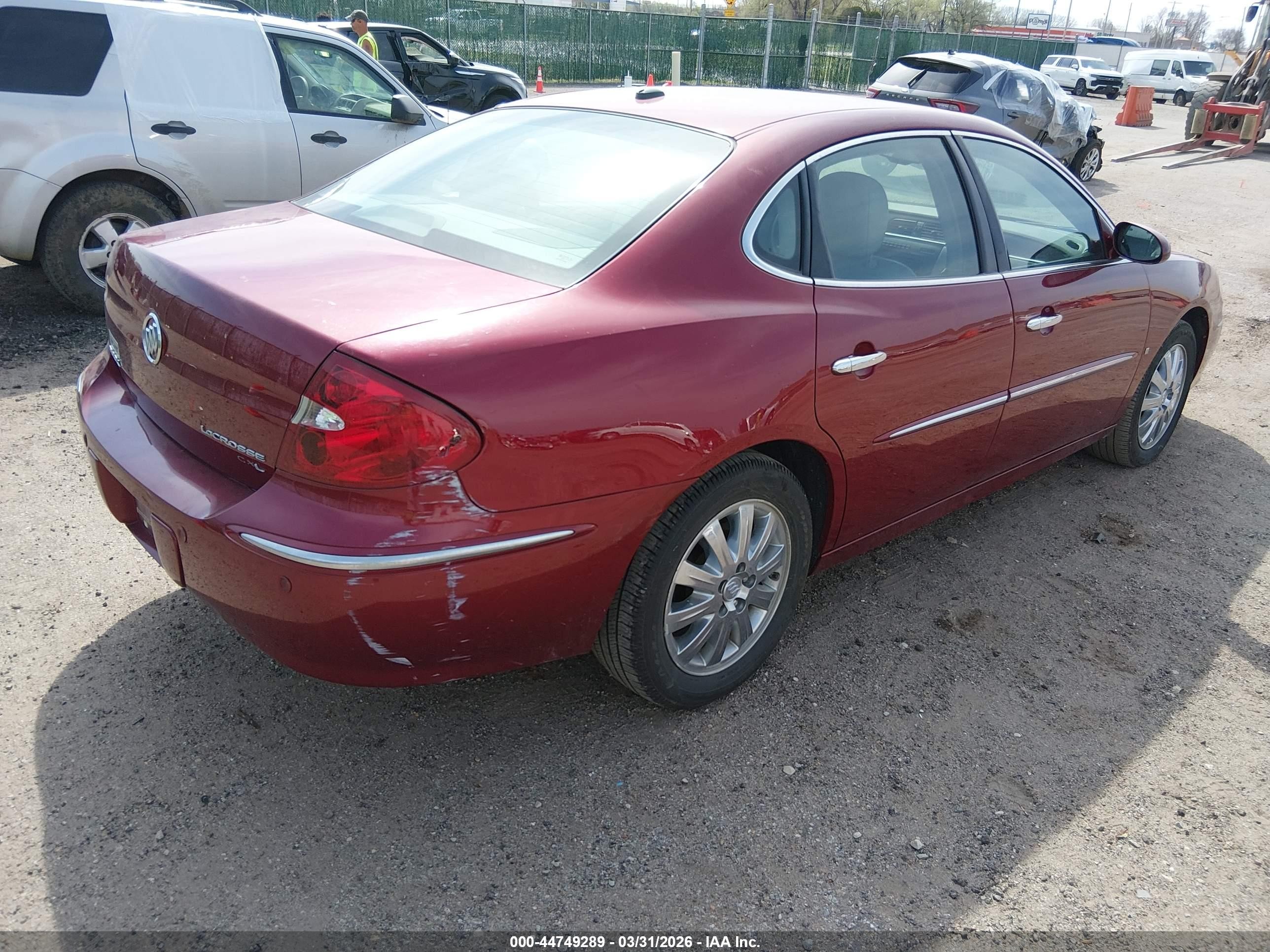 2007 Buick Lacrosse Cxl Red vin: 2G4WD582471194513