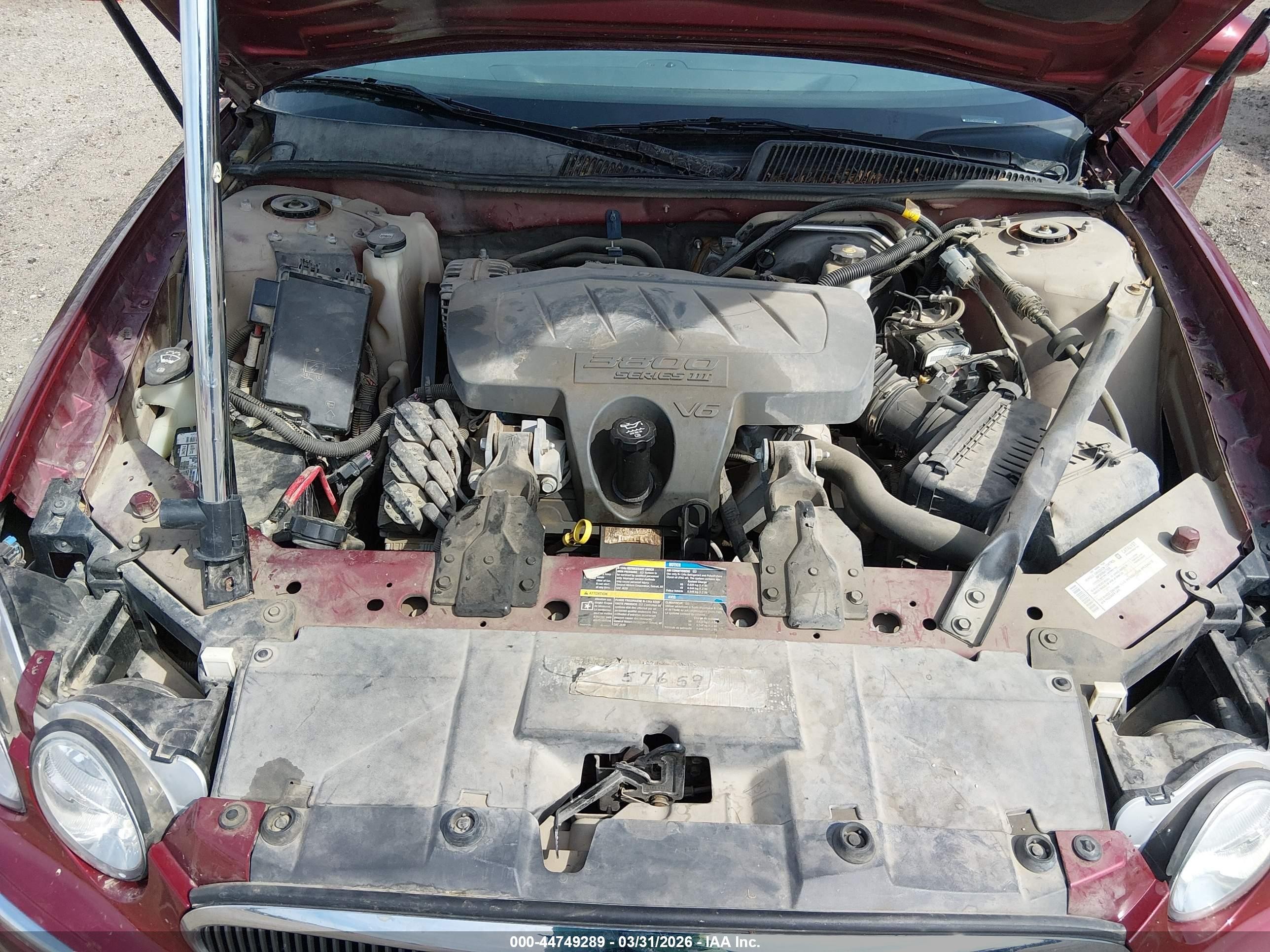 2007 Buick Lacrosse Cxl Red vin: 2G4WD582471194513