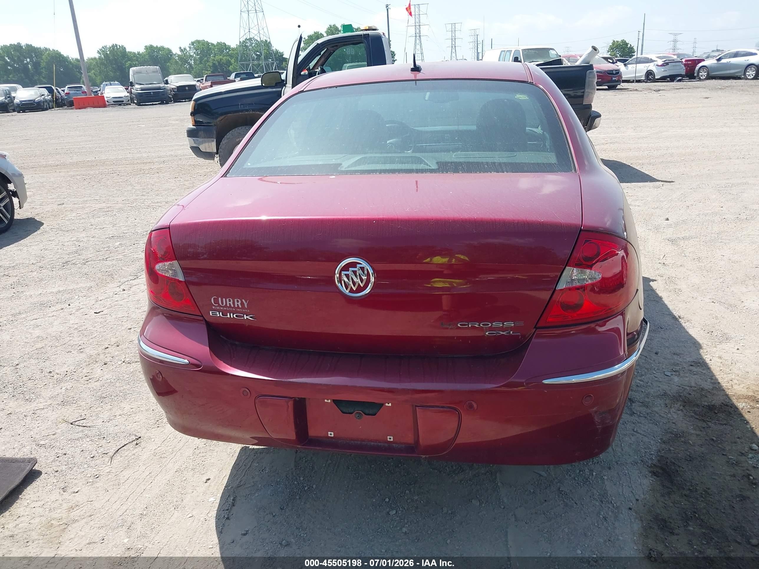 2008 Buick Lacrosse Cxl Red vin: 2G4WD582481248488