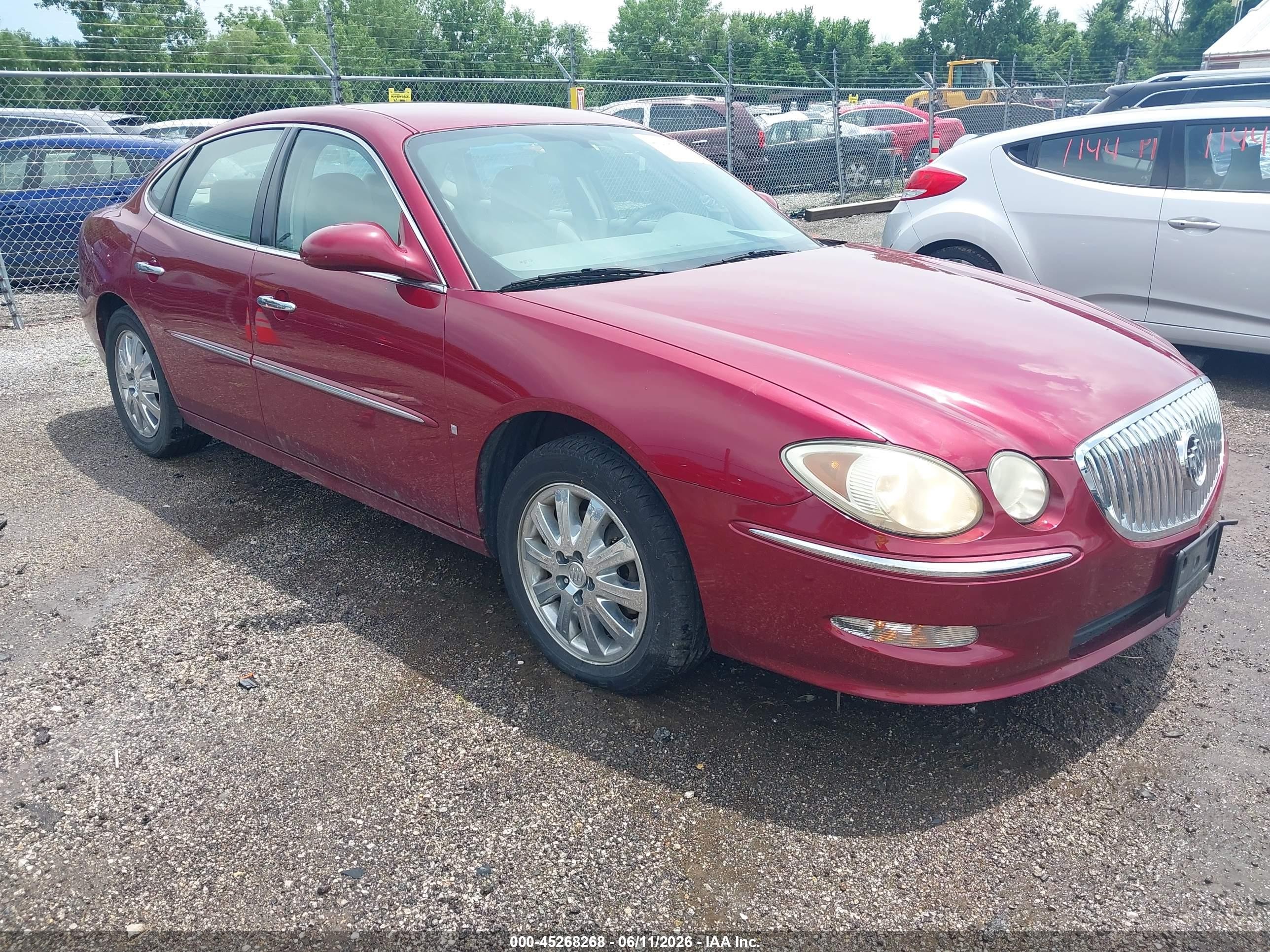 2008 Buick Lacrosse Cxl Red vin: 2G4WD582481292670