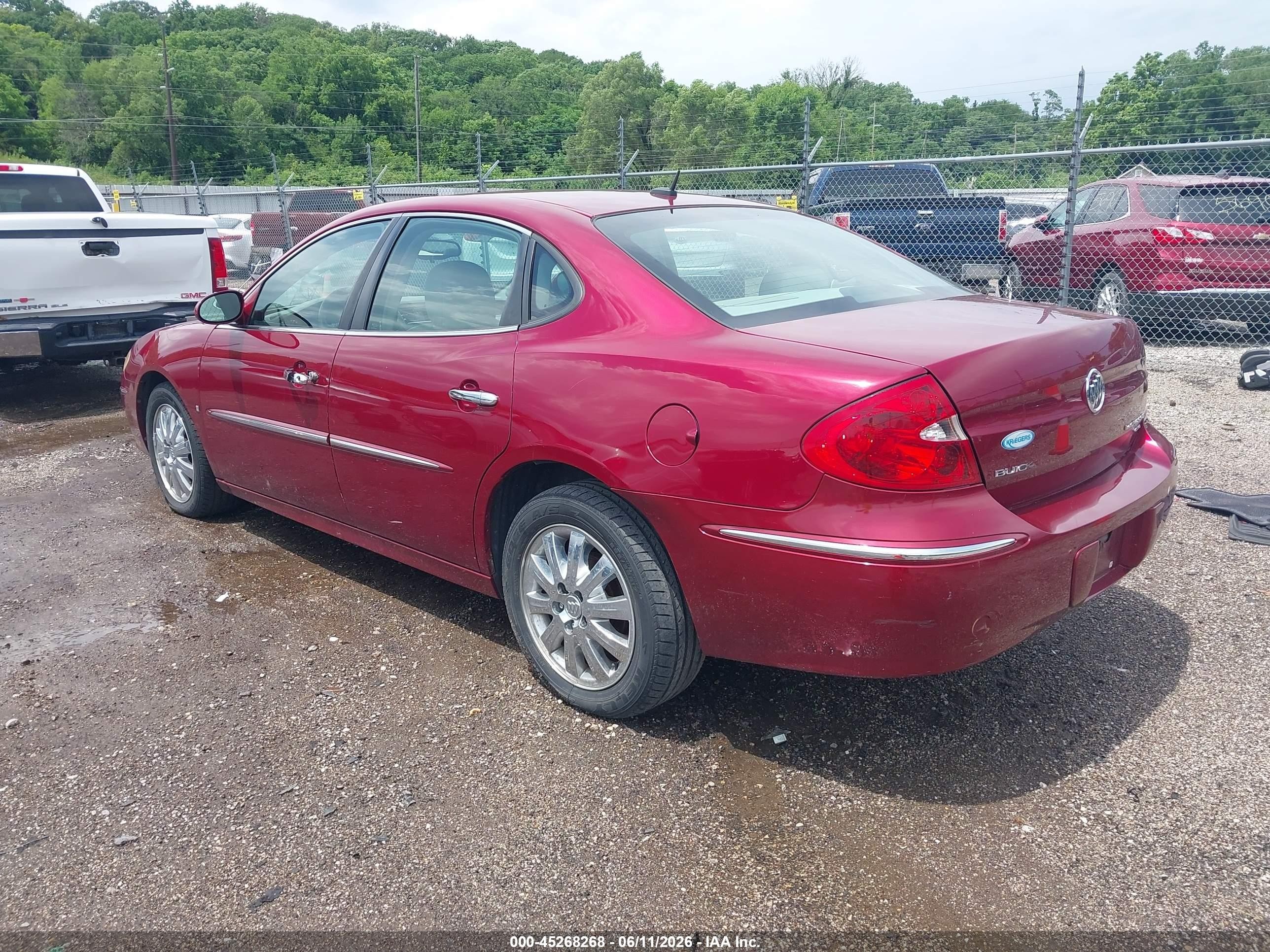 2008 Buick Lacrosse Cxl Red vin: 2G4WD582481292670