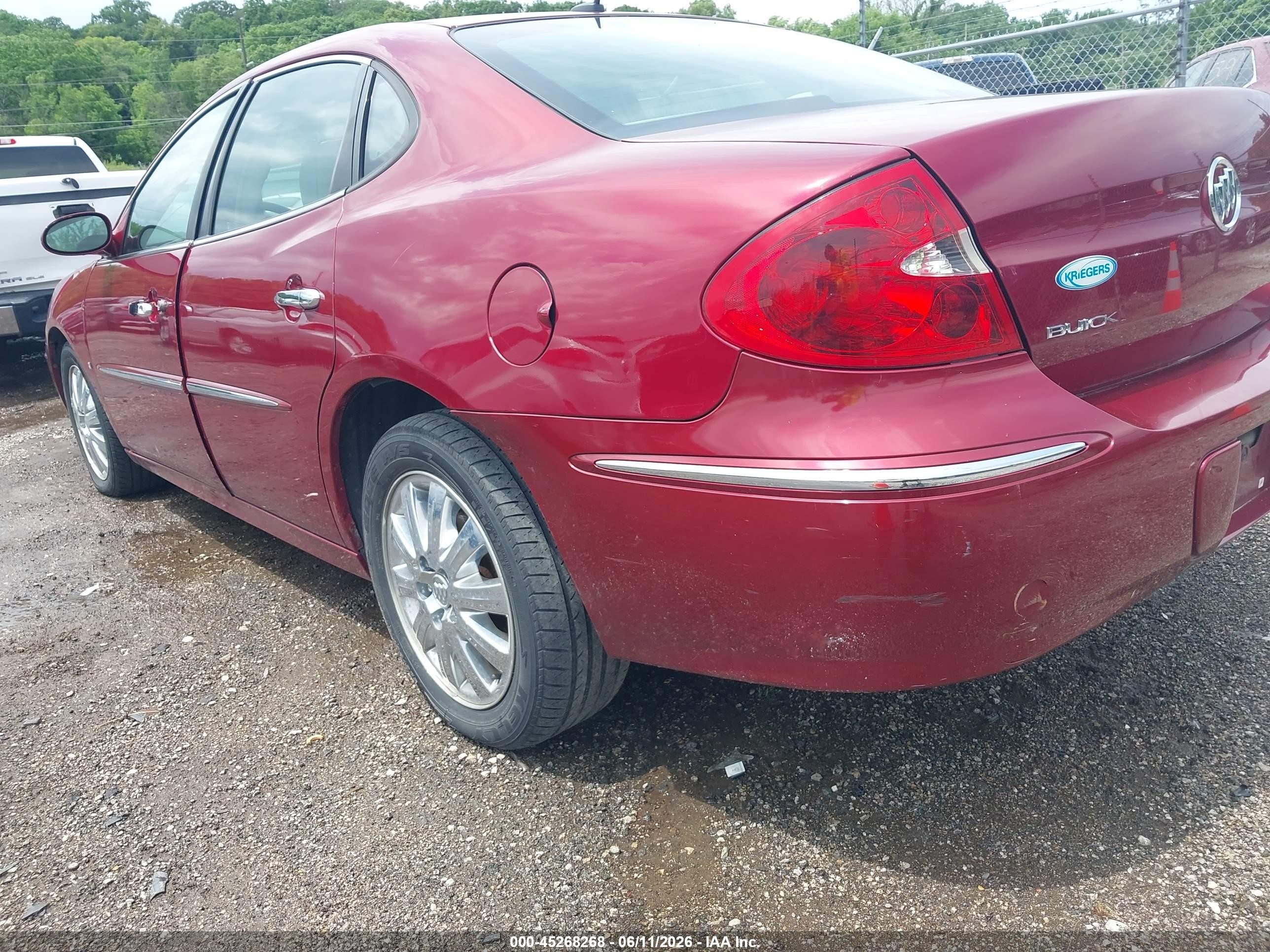 2008 Buick Lacrosse Cxl Red vin: 2G4WD582481292670