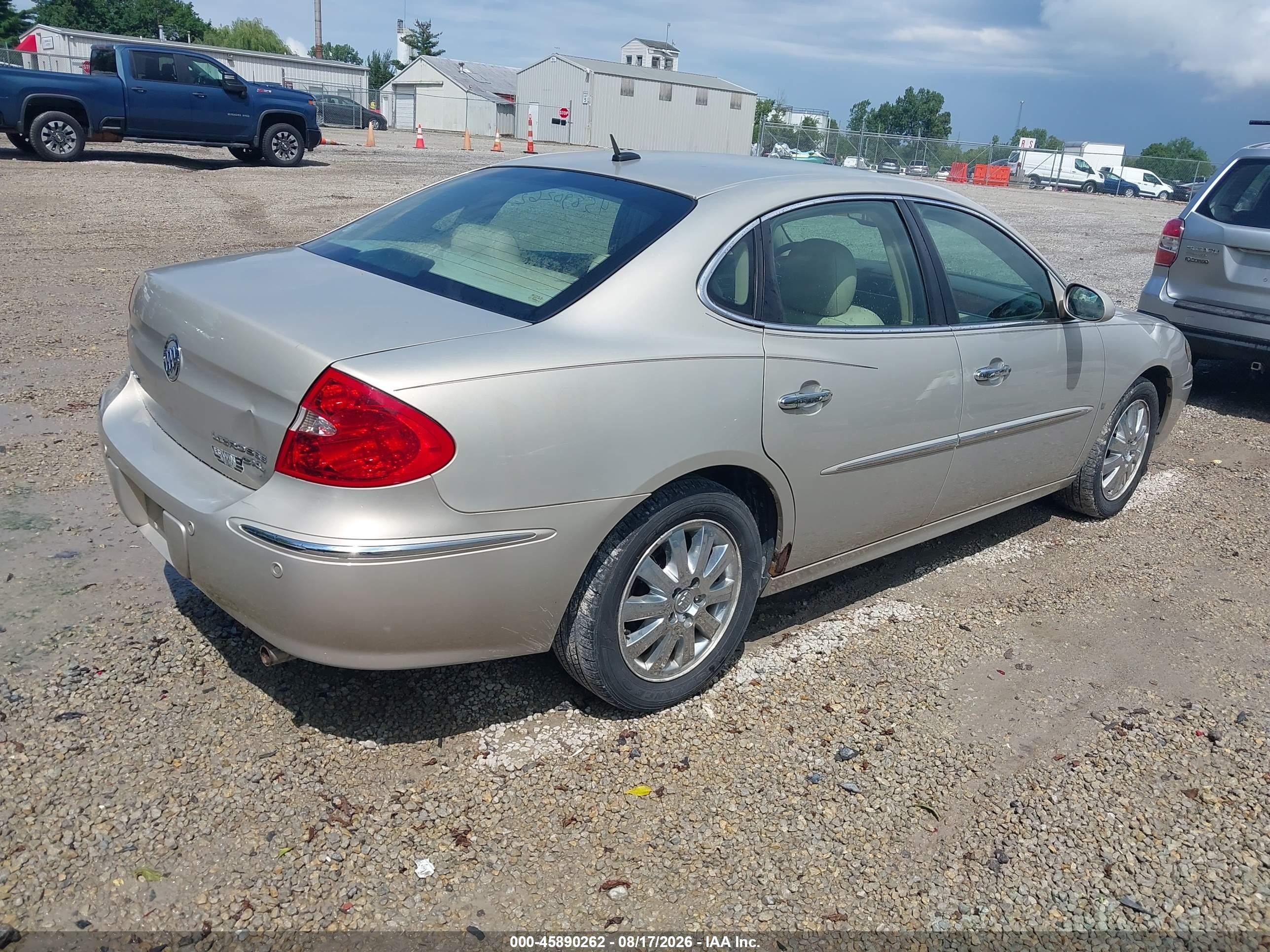2008 Buick Lacrosse Cxl Tan vin: 2G4WD582581373659