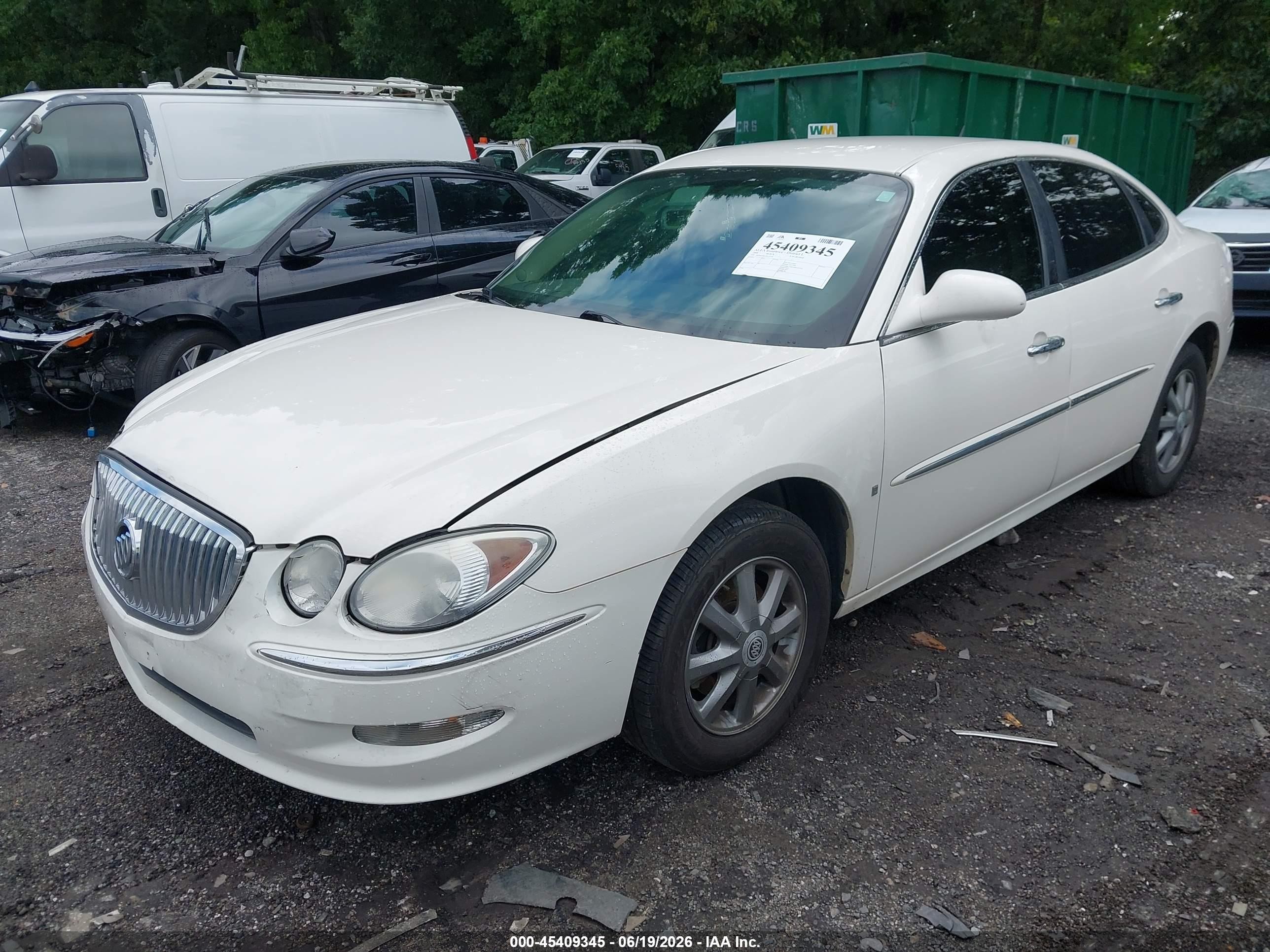 2009 Buick Lacrosse Cxl Белый vin: 2G4WD582591147543