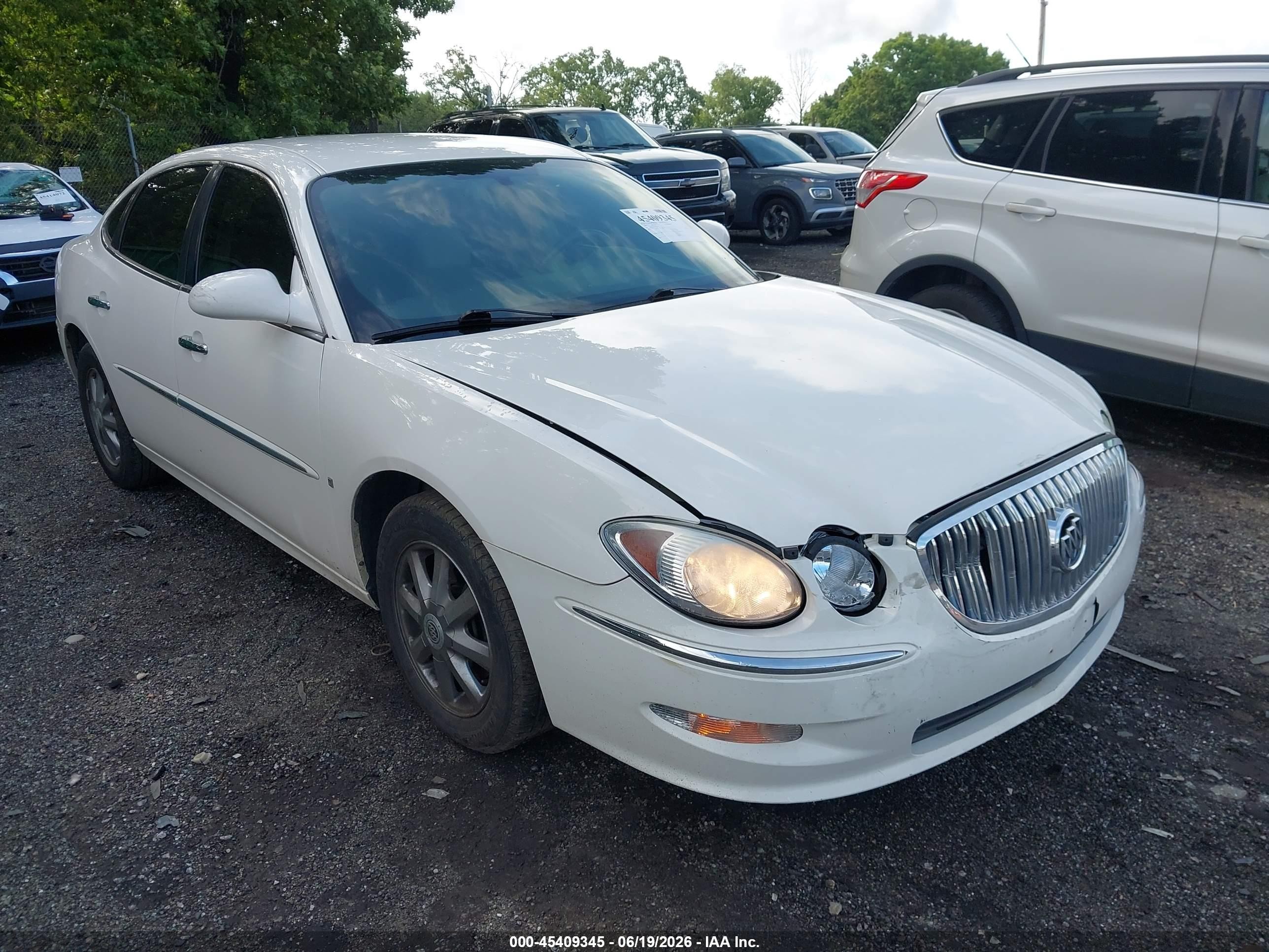 2009 Buick Lacrosse Cxl Белый vin: 2G4WD582591147543