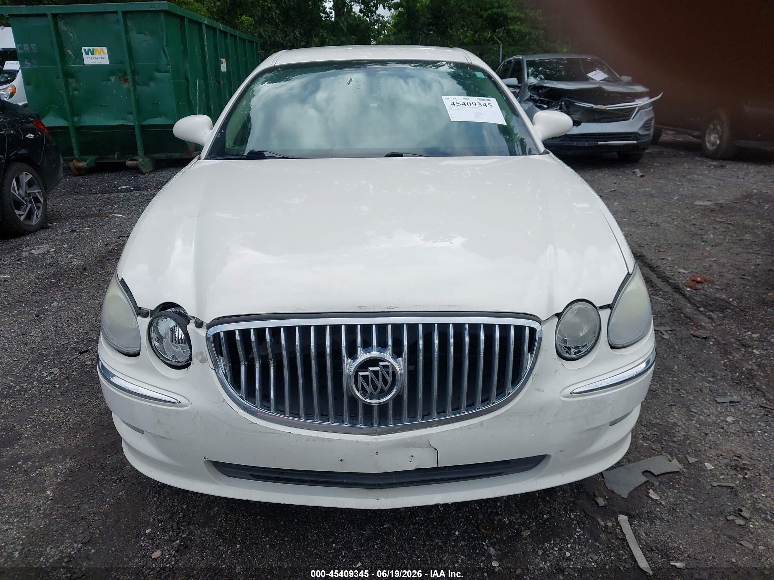 2009 Buick Lacrosse Cxl Белый vin: 2G4WD582591147543