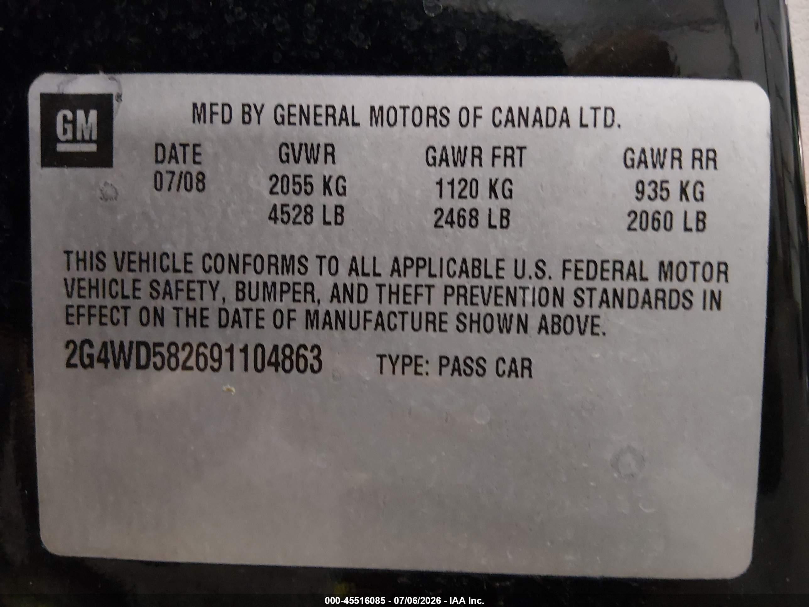 2009 Buick Lacrosse Cxl Black vin: 2G4WD582691104863