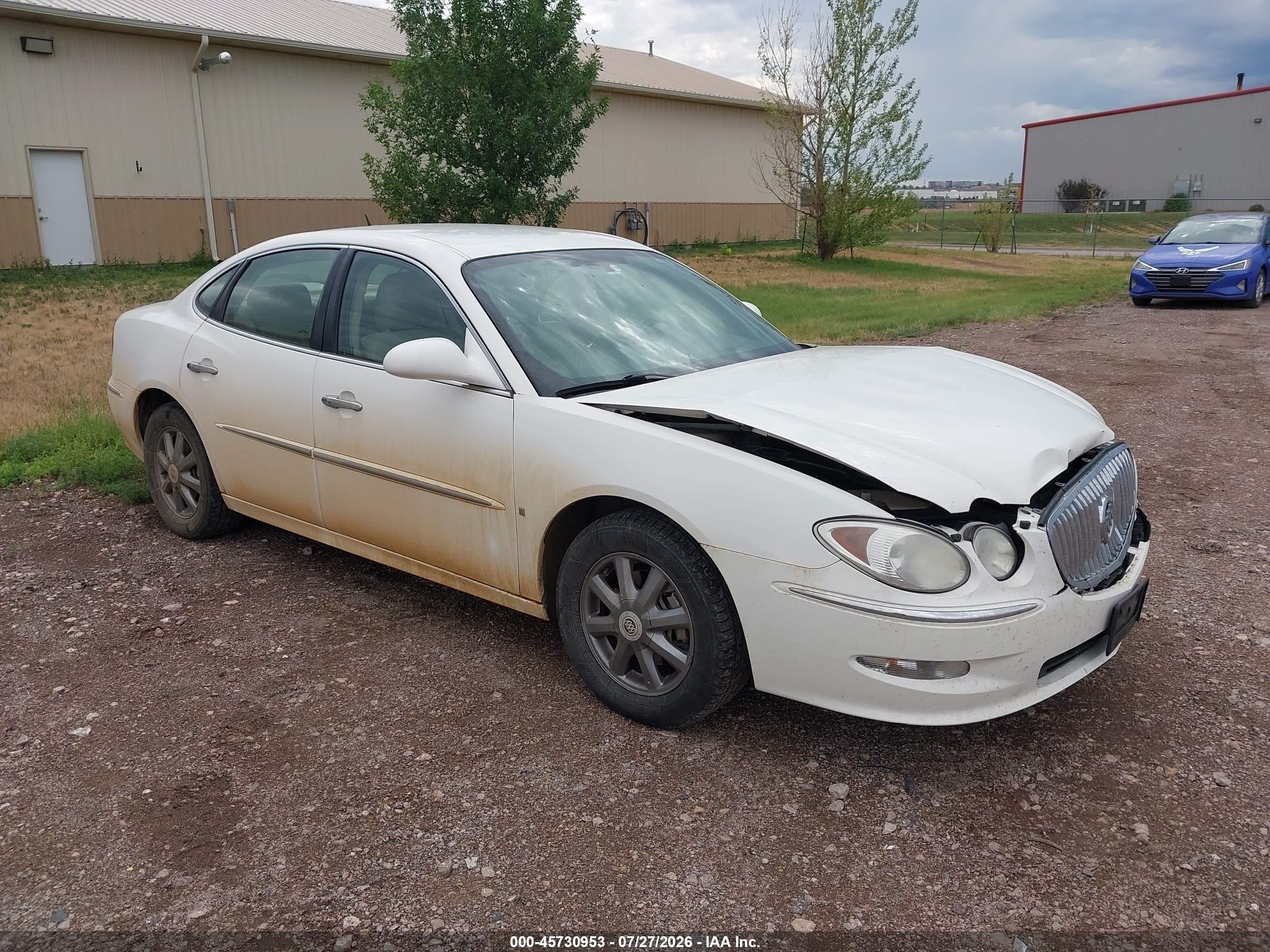 2009 Buick Lacrosse Cxl White vin: 2G4WD582691193642