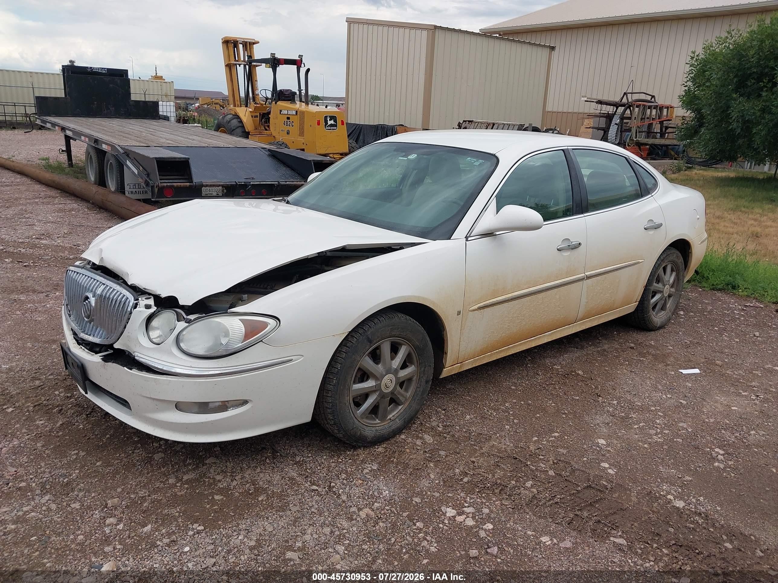 2009 Buick Lacrosse Cxl White vin: 2G4WD582691193642
