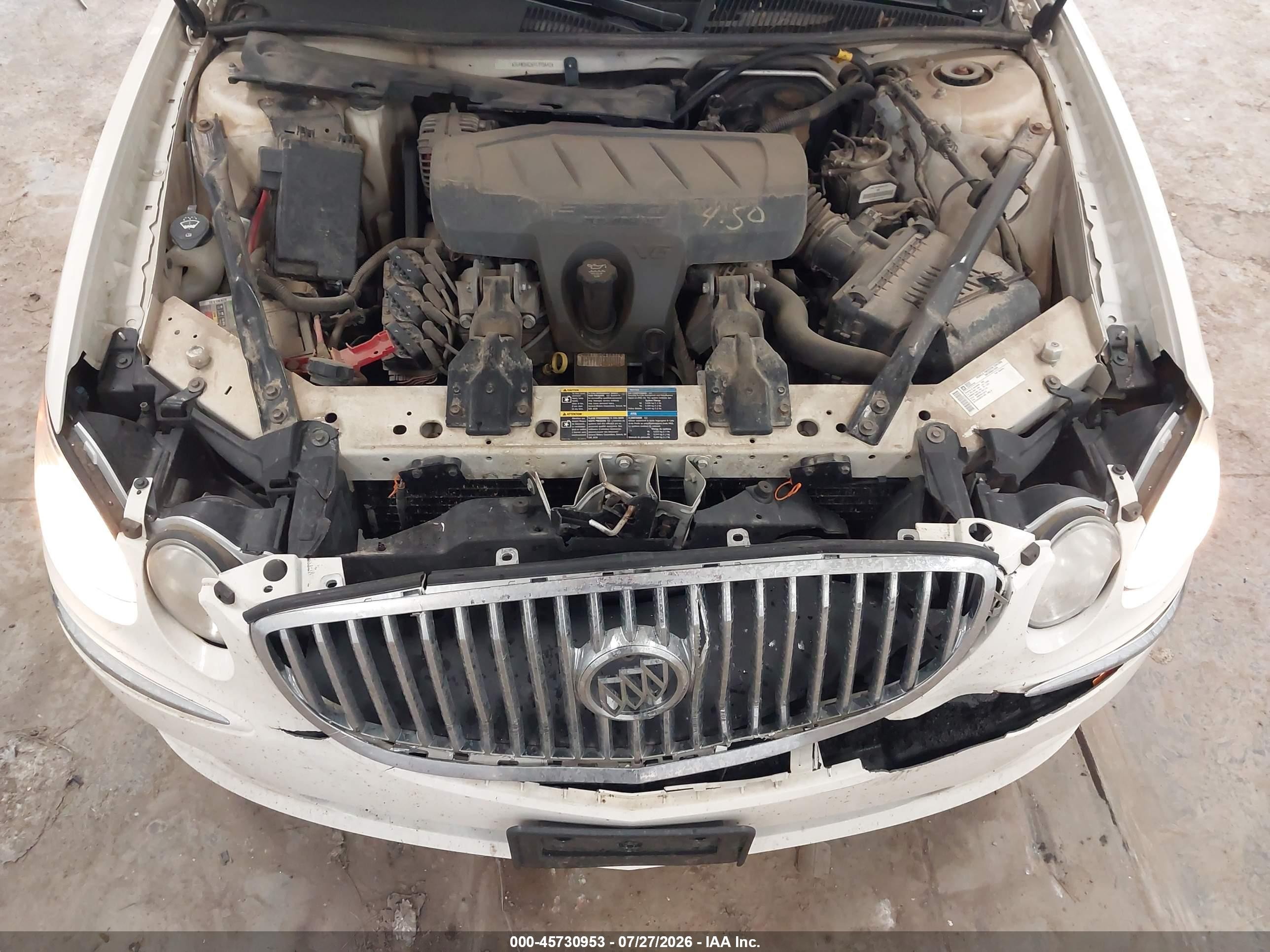 2009 Buick Lacrosse Cxl White vin: 2G4WD582691193642