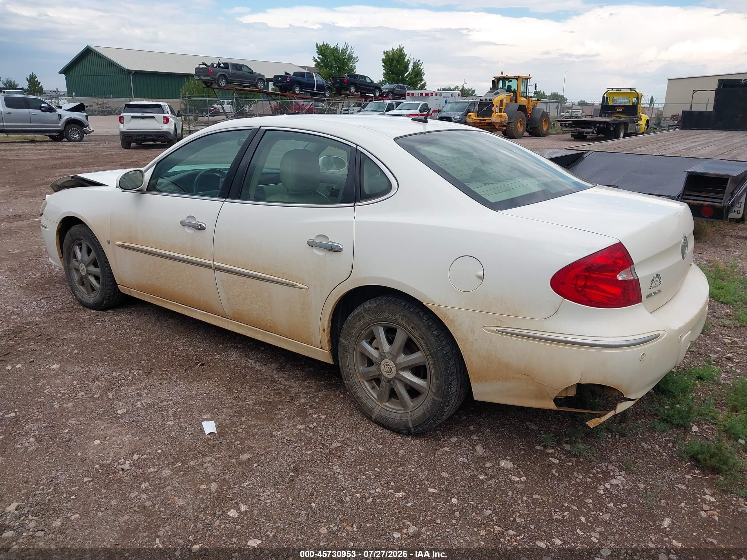 2009 Buick Lacrosse Cxl White vin: 2G4WD582691193642