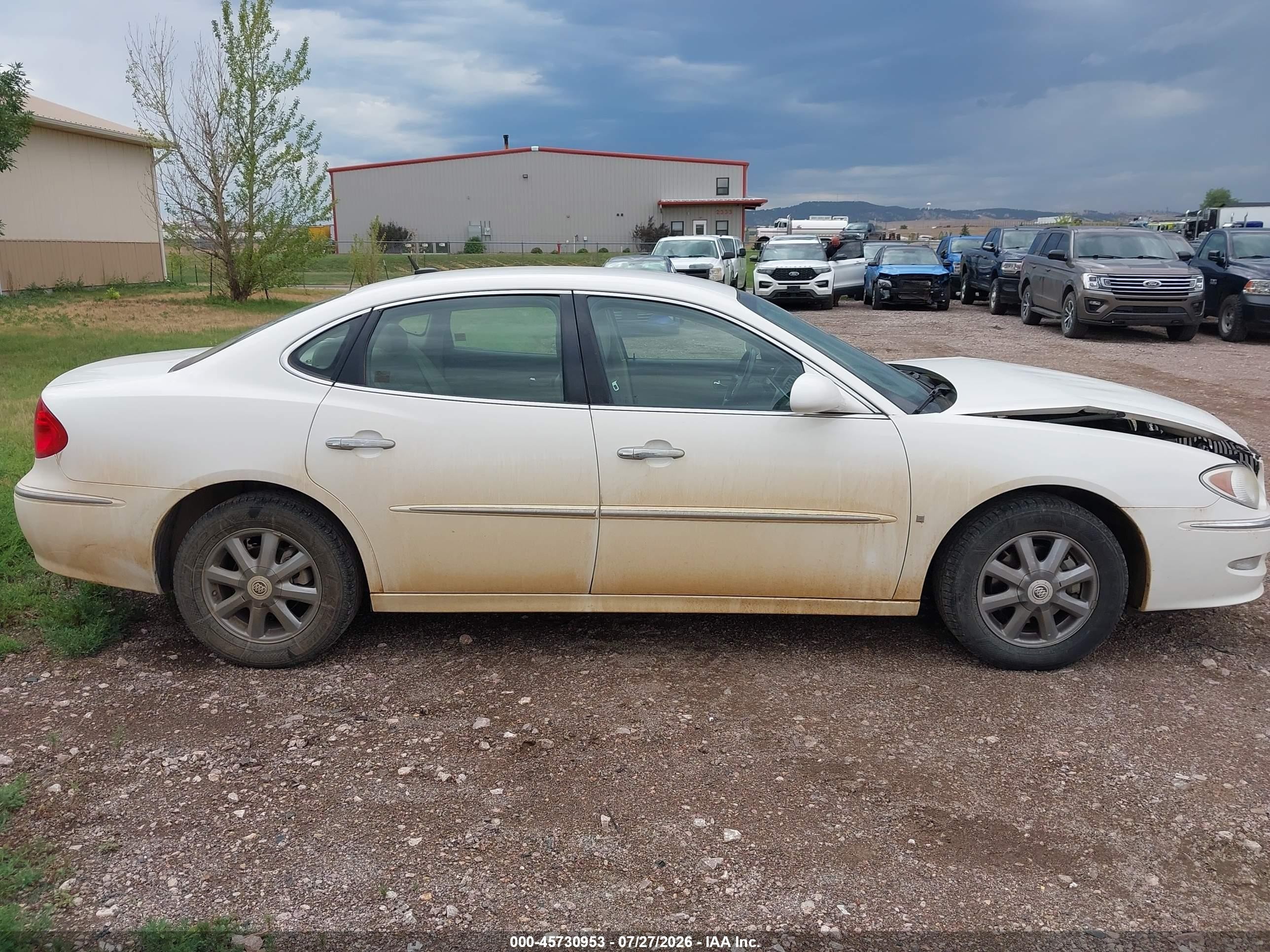 2009 Buick Lacrosse Cxl White vin: 2G4WD582691193642