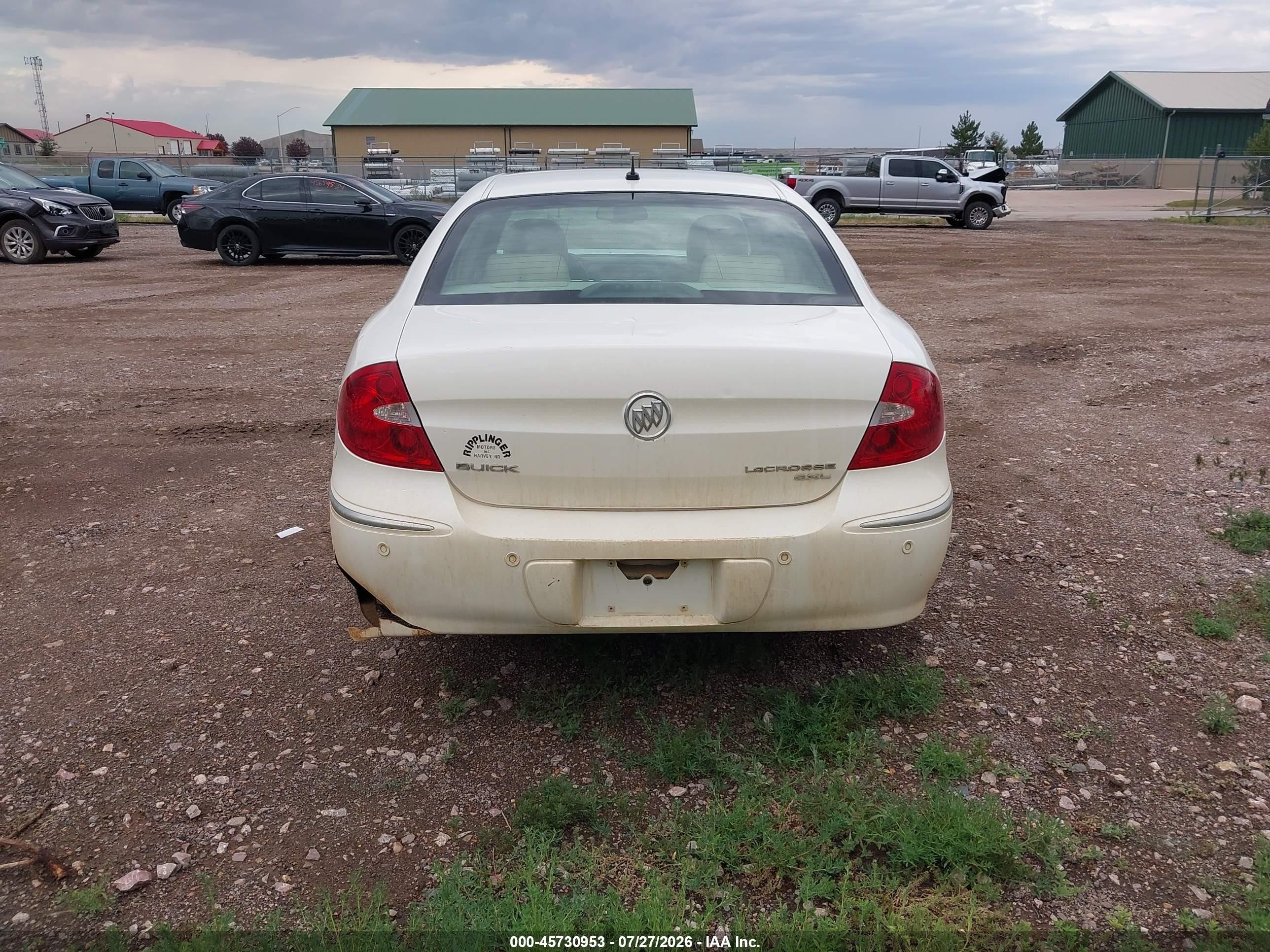 2009 Buick Lacrosse Cxl White vin: 2G4WD582691193642