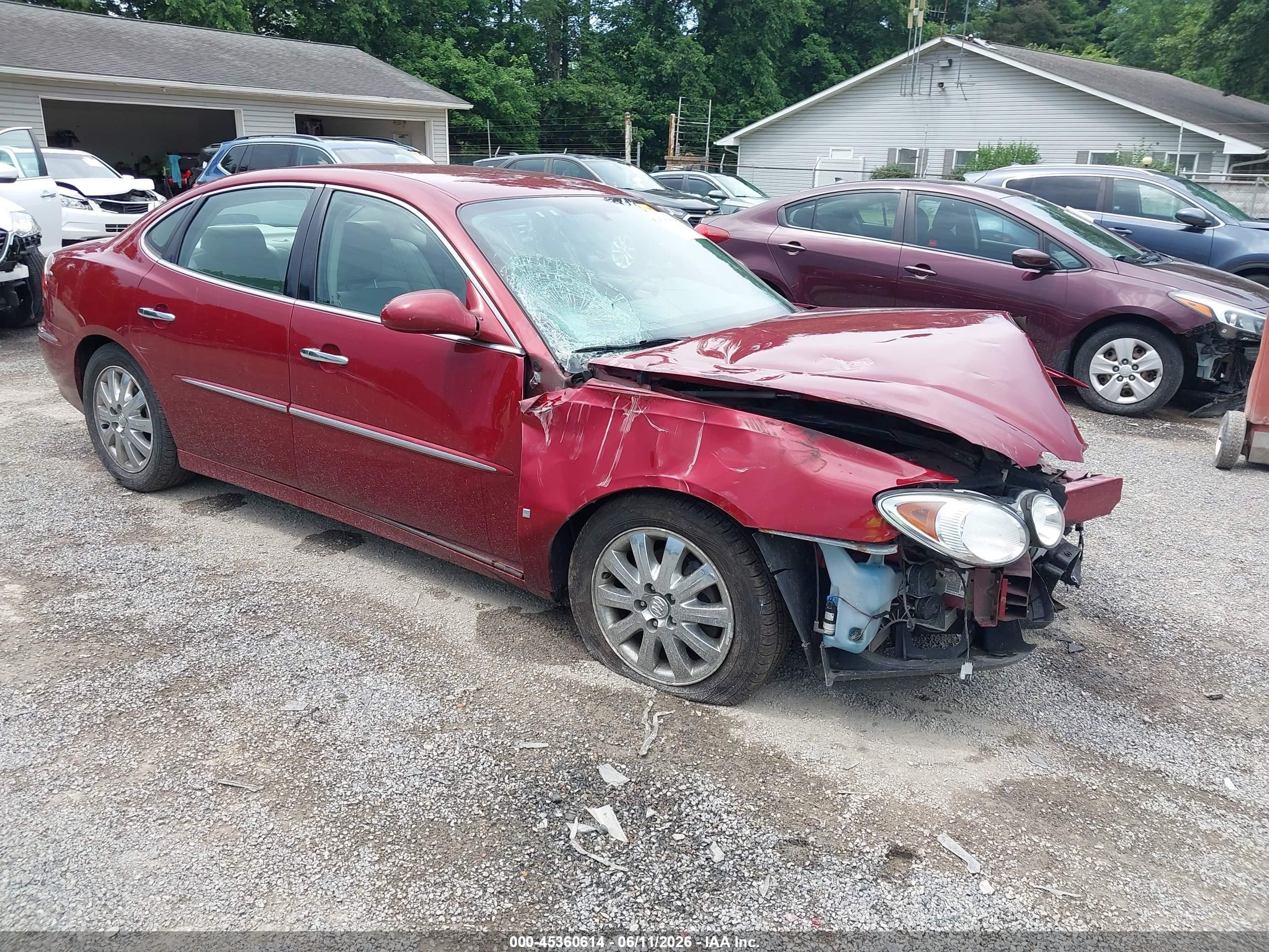2009 Buick Lacrosse Cxl Red vin: 2G4WD582691222993
