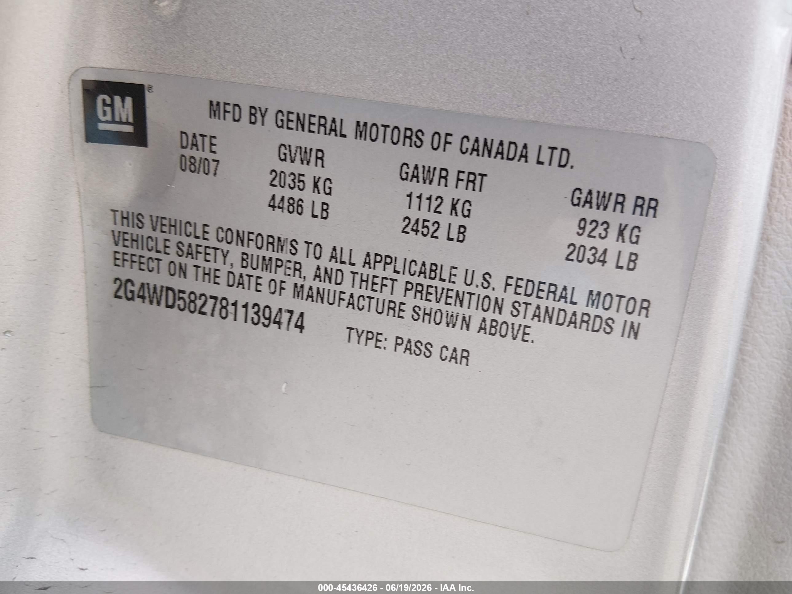 2008 Buick Lacrosse Cxl Silver vin: 2G4WD582781139474