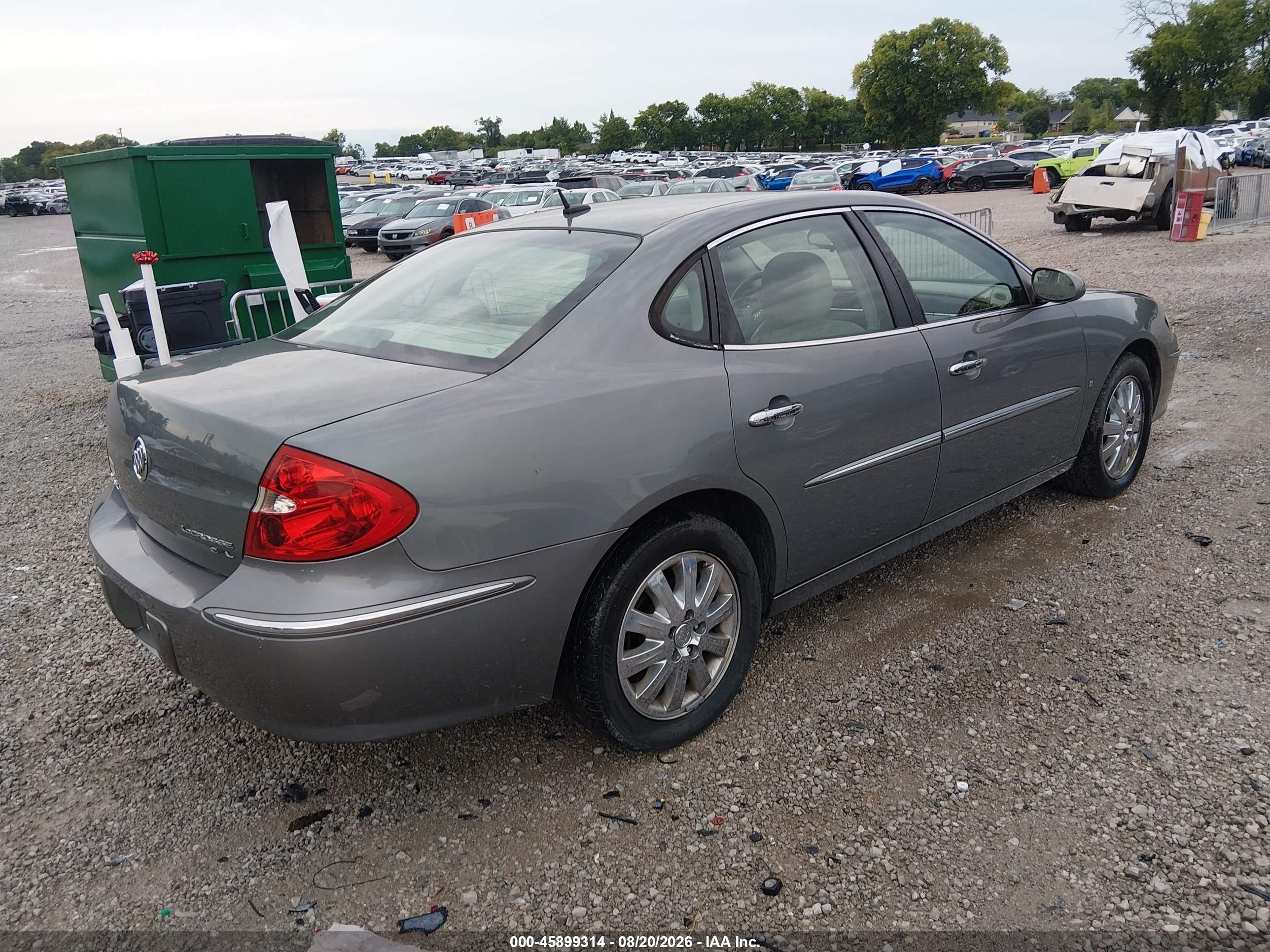 2009 Buick Lacrosse Cxl Gray vin: 2G4WD582791227183