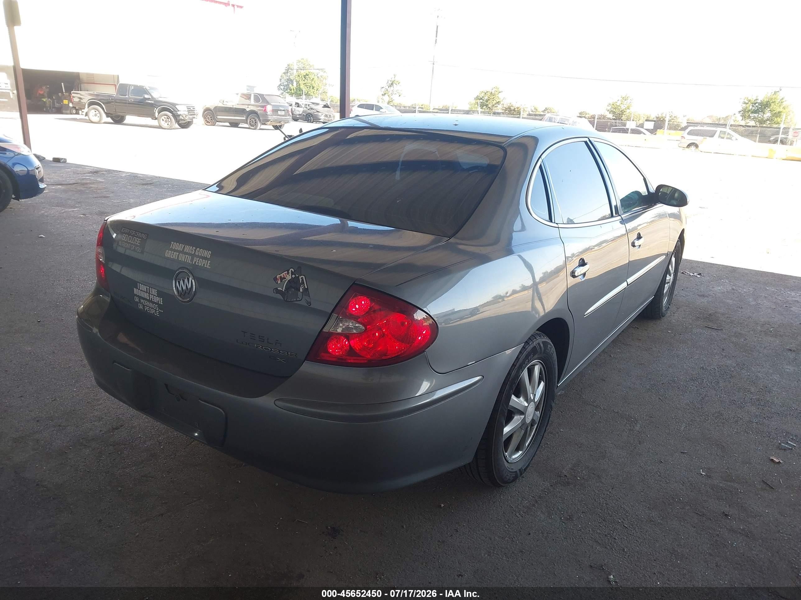 2007 Buick Lacrosse Cxl Gray vin: 2G4WD582871118289
