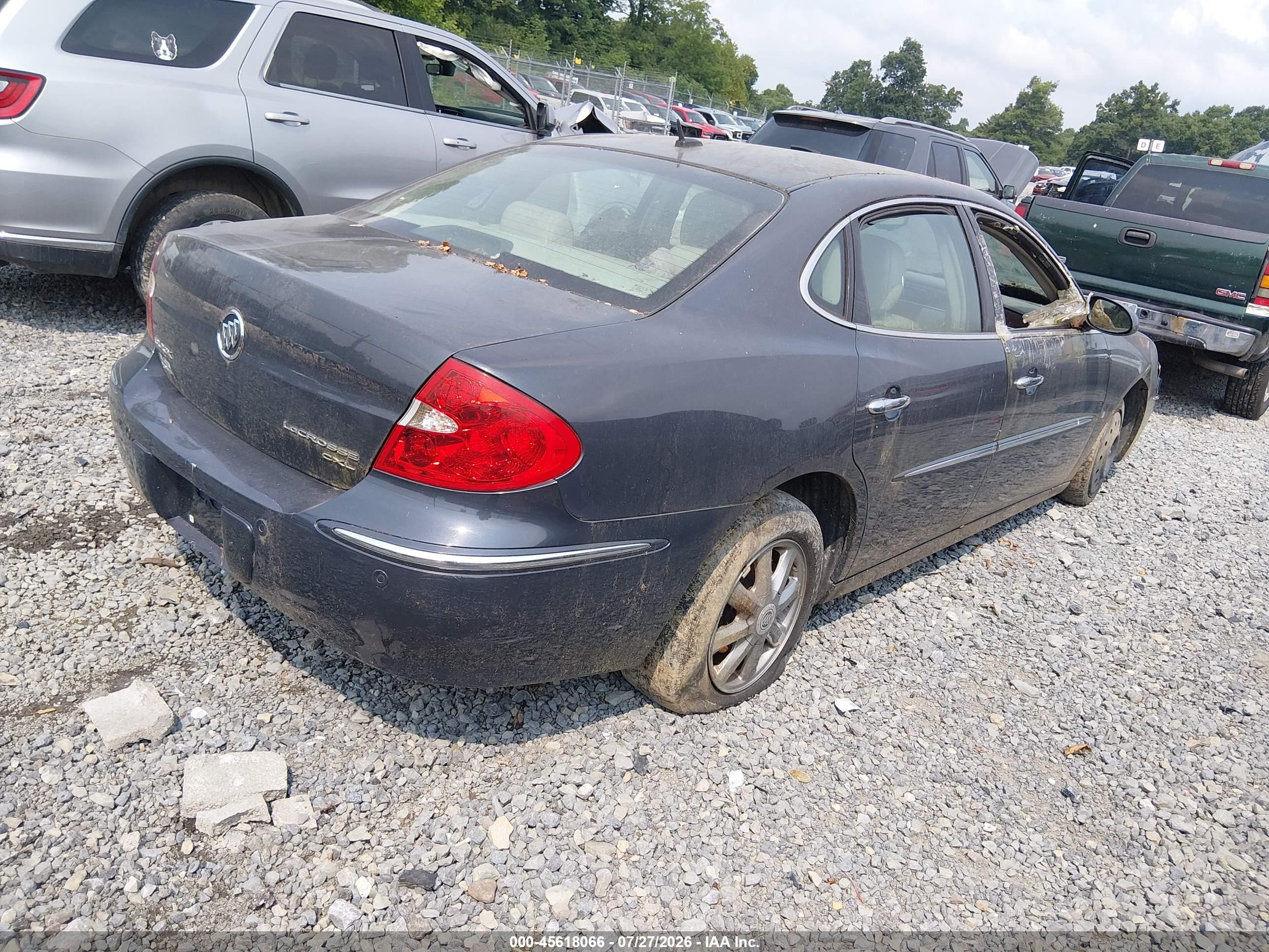 2008 Buick Lacrosse Cxl Gray vin: 2G4WD582881371307