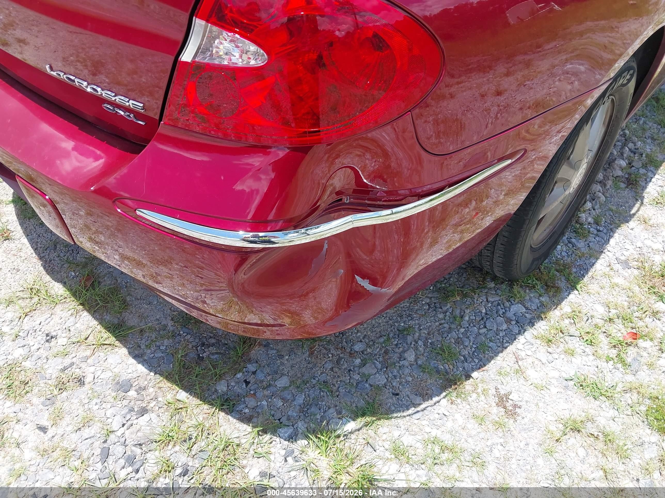 2008 Buick Lacrosse Cxl Red vin: 2G4WD582981128668