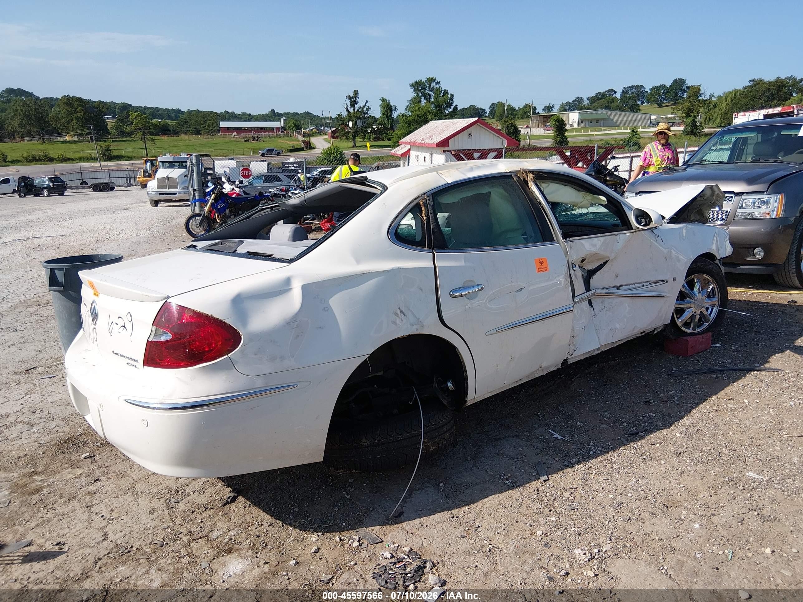 2006 Buick Lacrosse Cxl White vin: 2G4WD582X61197009