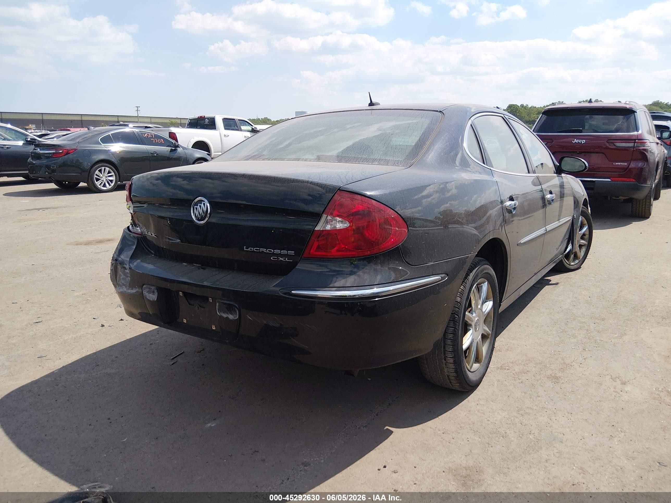 2007 Buick Lacrosse Cxl Black vin: 2G4WD582X71208611