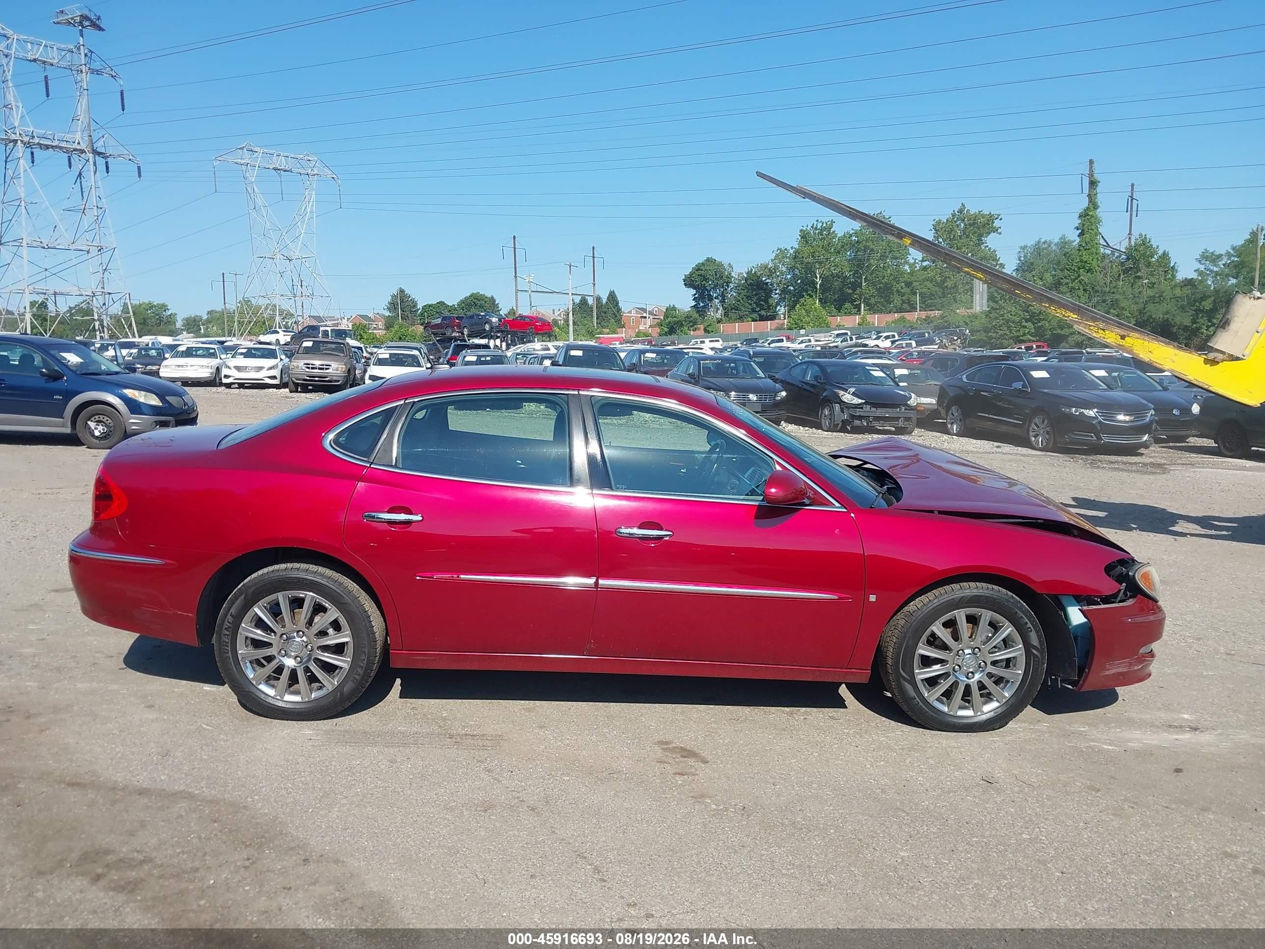 2008 Buick Lacrosse Cxs Maroon vin: 2G4WE587281186503
