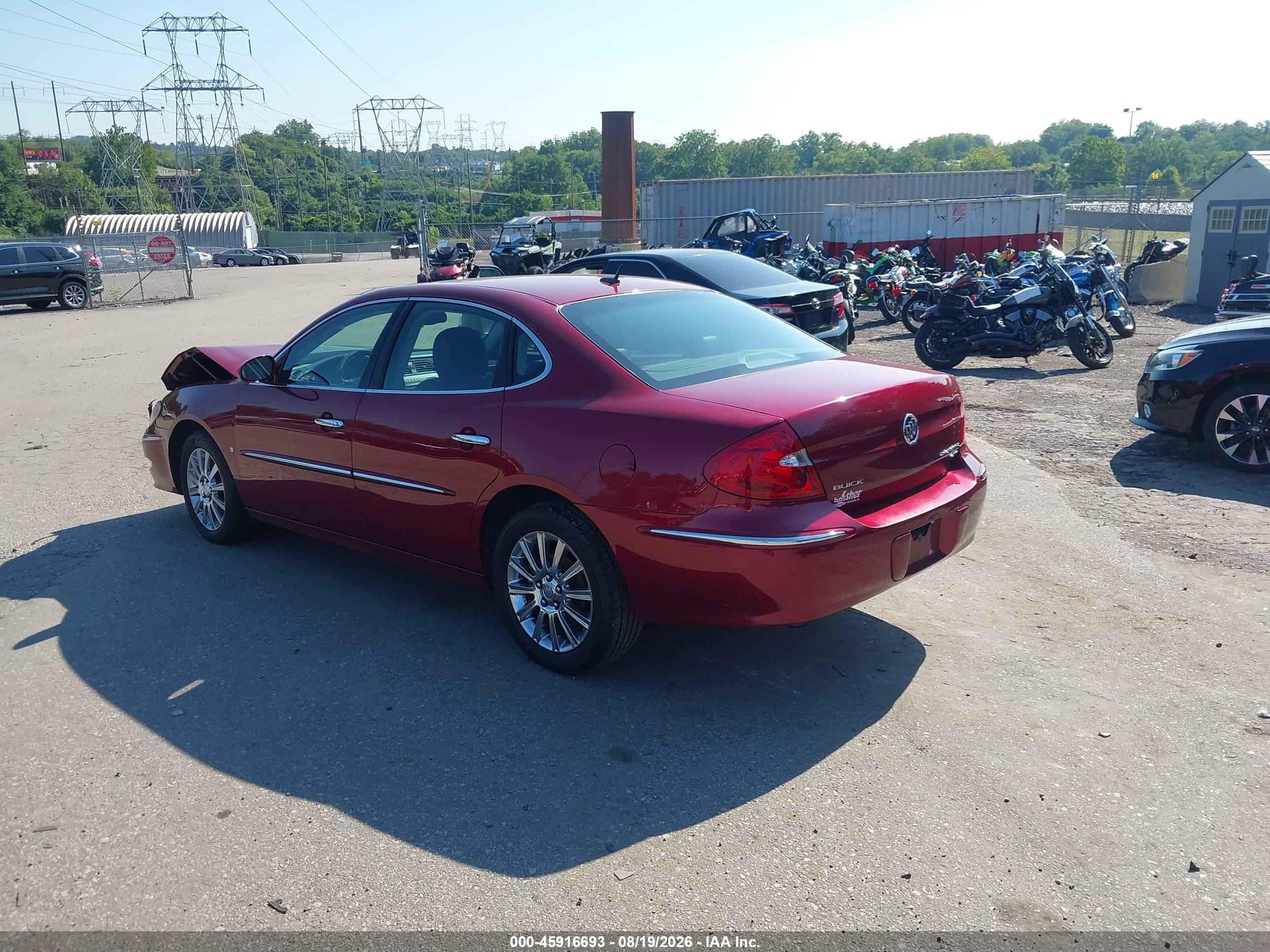 2008 Buick Lacrosse Cxs Maroon vin: 2G4WE587281186503