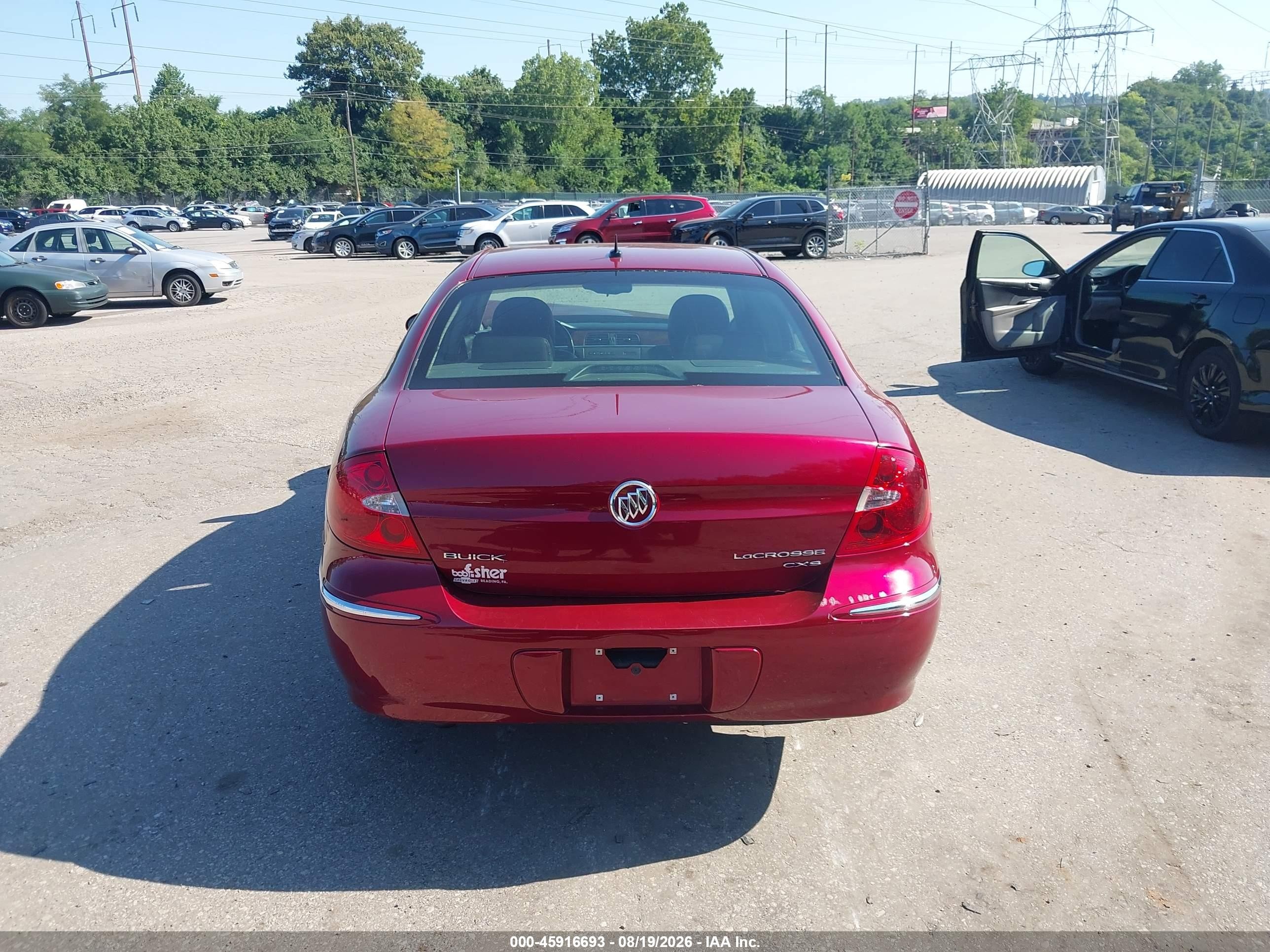 2008 Buick Lacrosse Cxs Maroon vin: 2G4WE587281186503