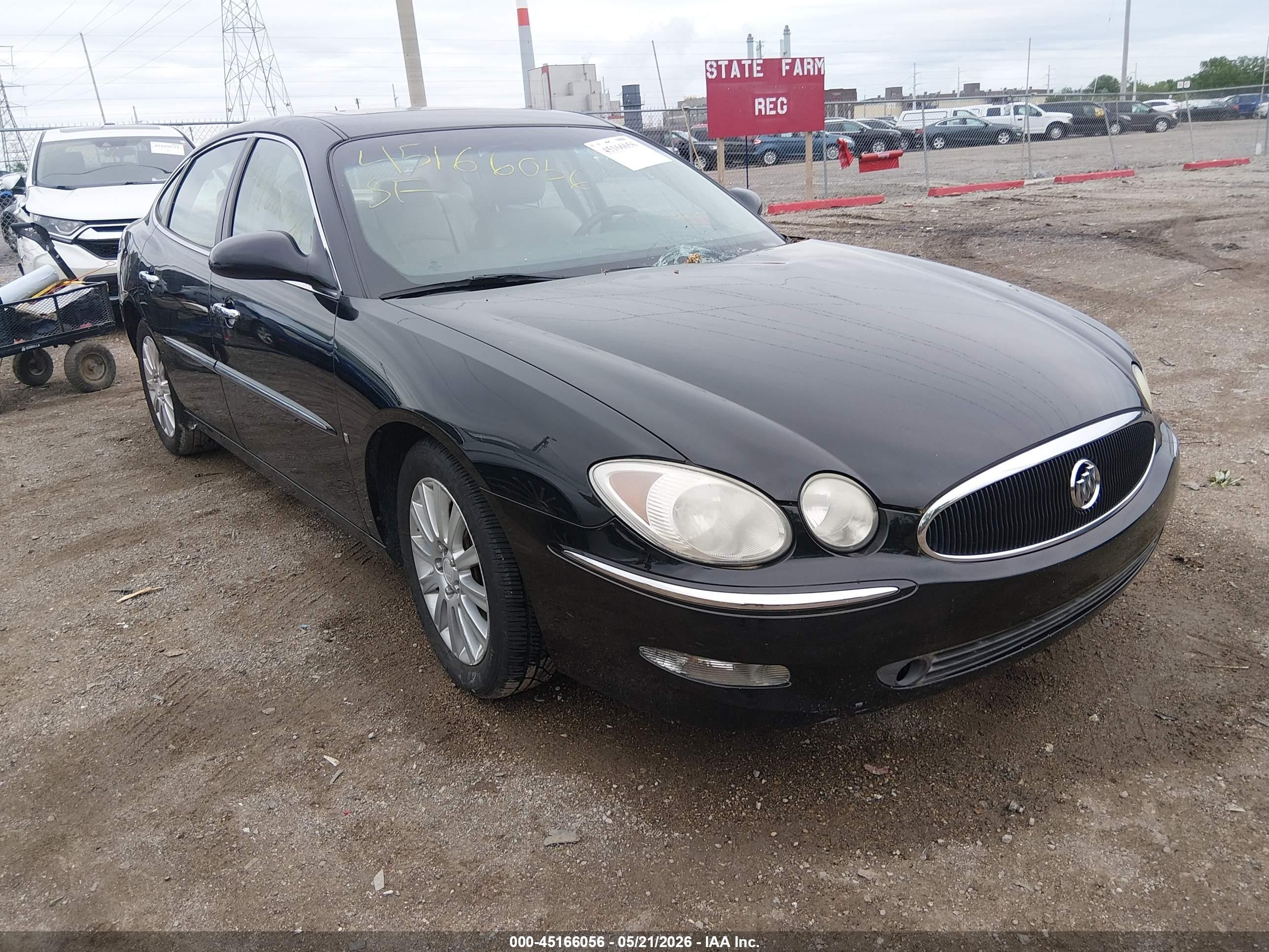 2007 Buick Lacrosse Cxs Black vin: 2G4WE587671165975