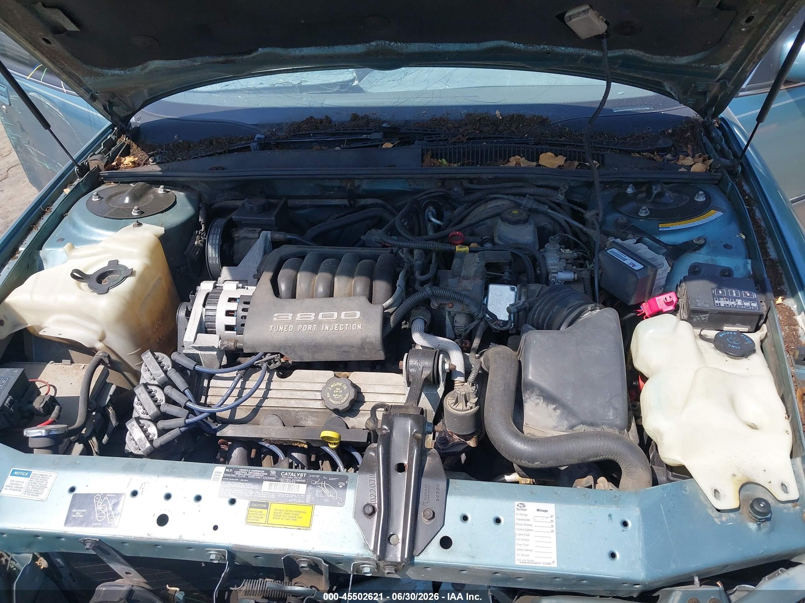 1995 Buick Regal Gran Sport Blue vin: 2G4WF52L7S1449434