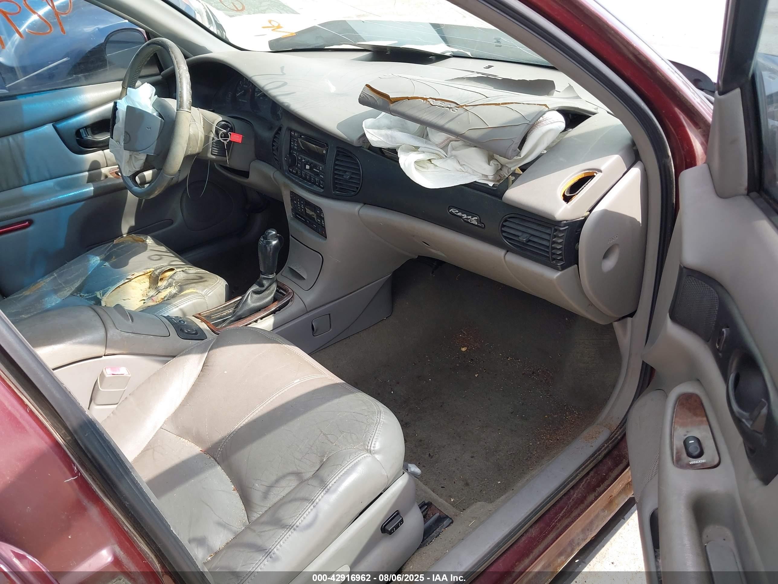 2001 Buick Regal Gs Темно-бордовый vin: 2G4WF551111315303