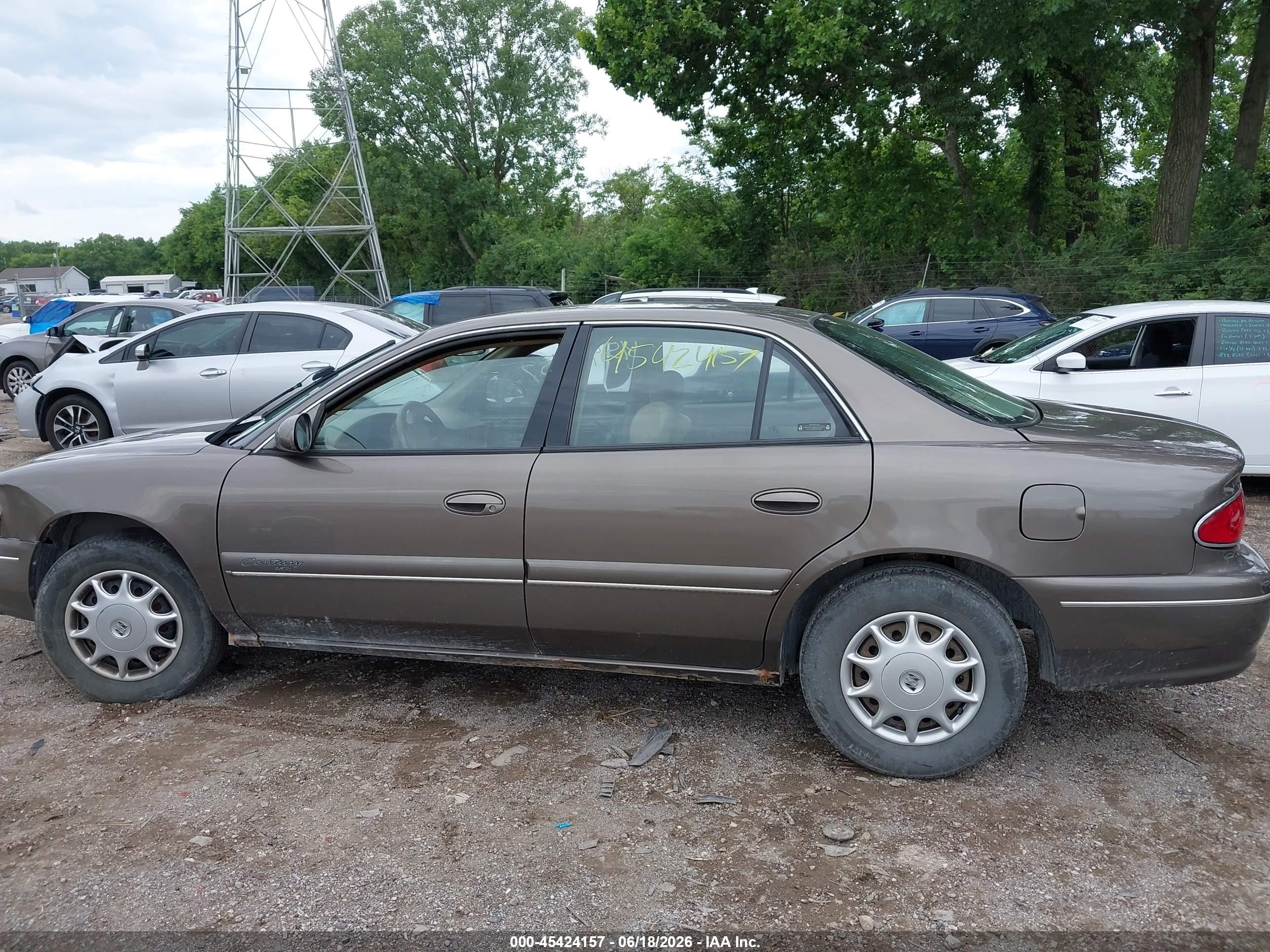 2002 Buick Century Custom Brown vin: 2G4WS52J021187699
