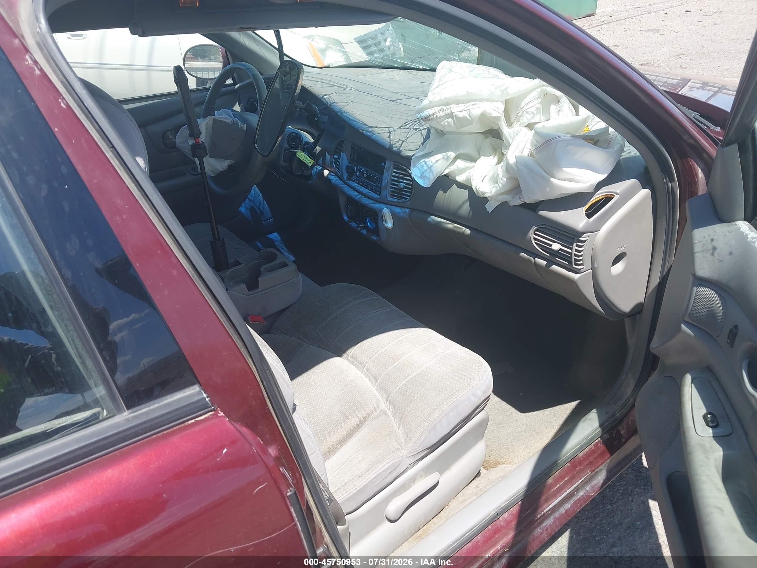 2002 Buick Century Custom Maroon vin: 2G4WS52J021237274