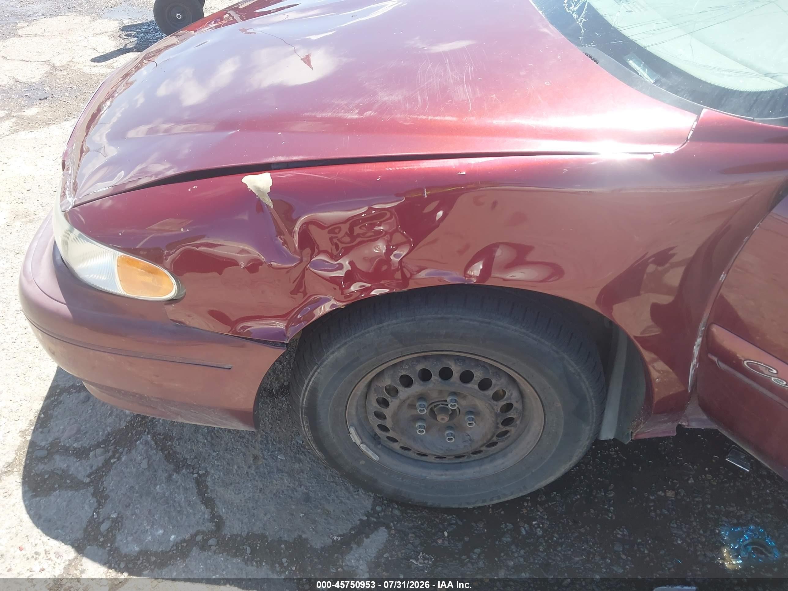 2002 Buick Century Custom Maroon vin: 2G4WS52J021237274