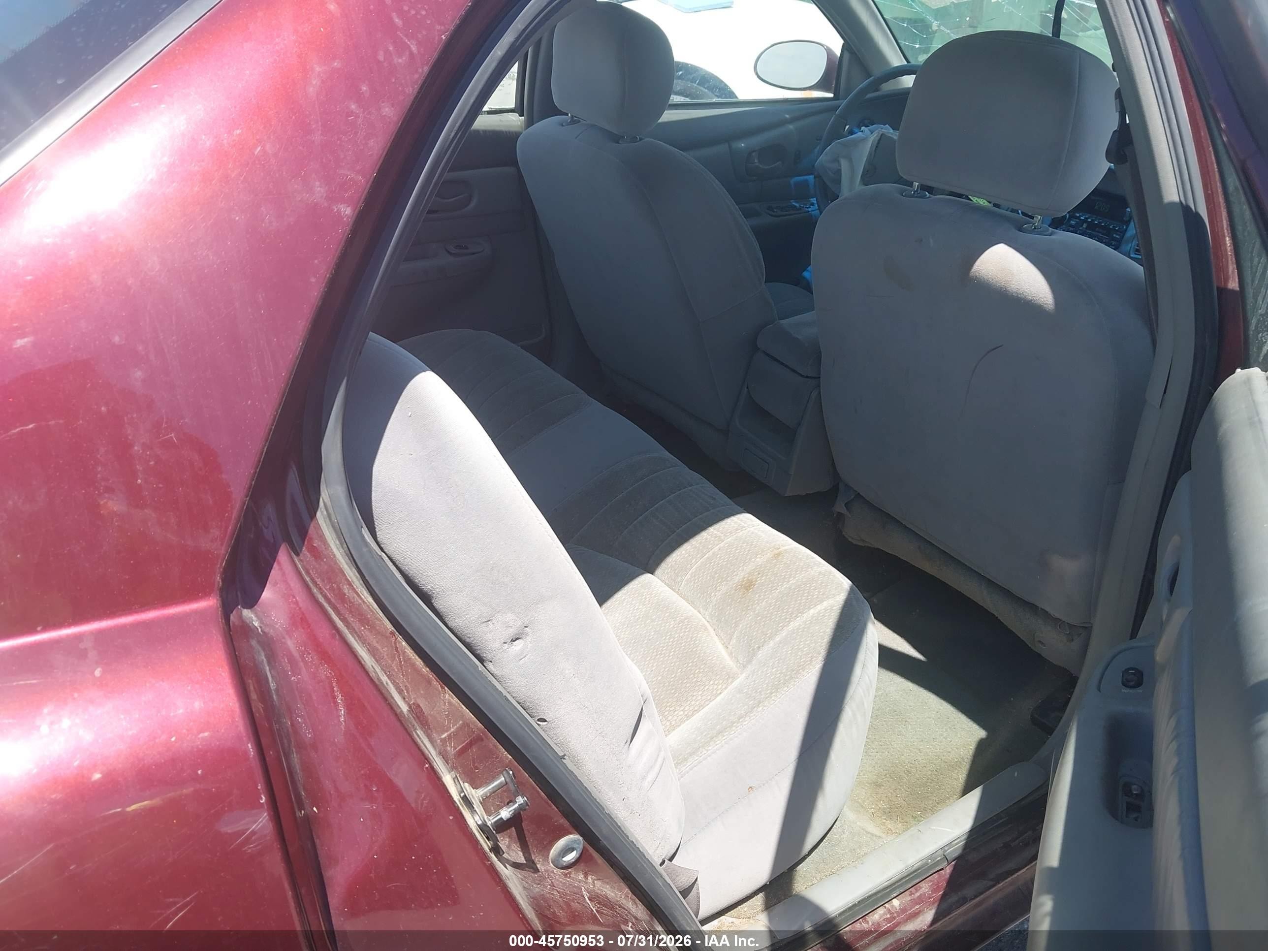 2002 Buick Century Custom Maroon vin: 2G4WS52J021237274