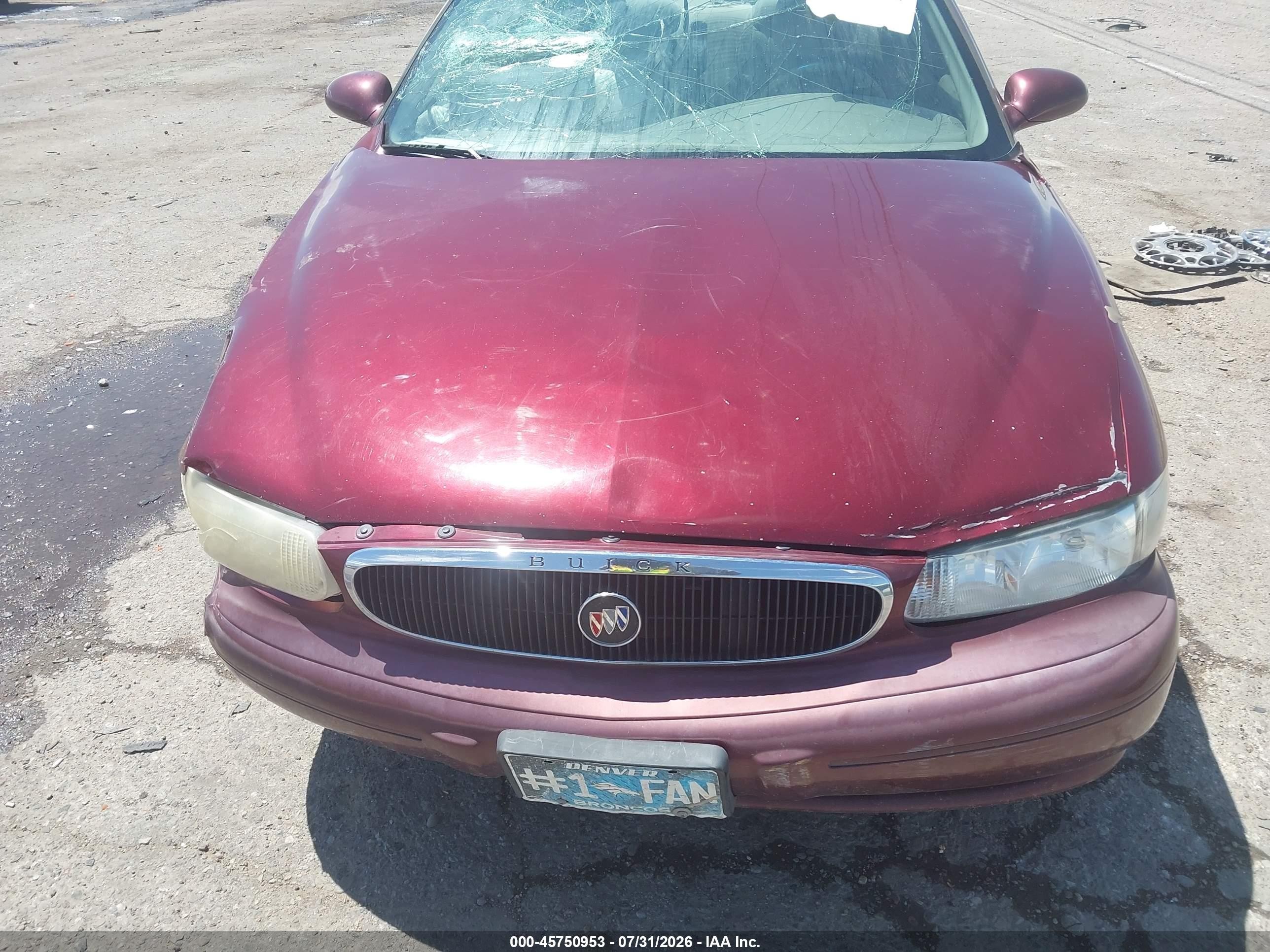 2002 Buick Century Custom Maroon vin: 2G4WS52J021237274