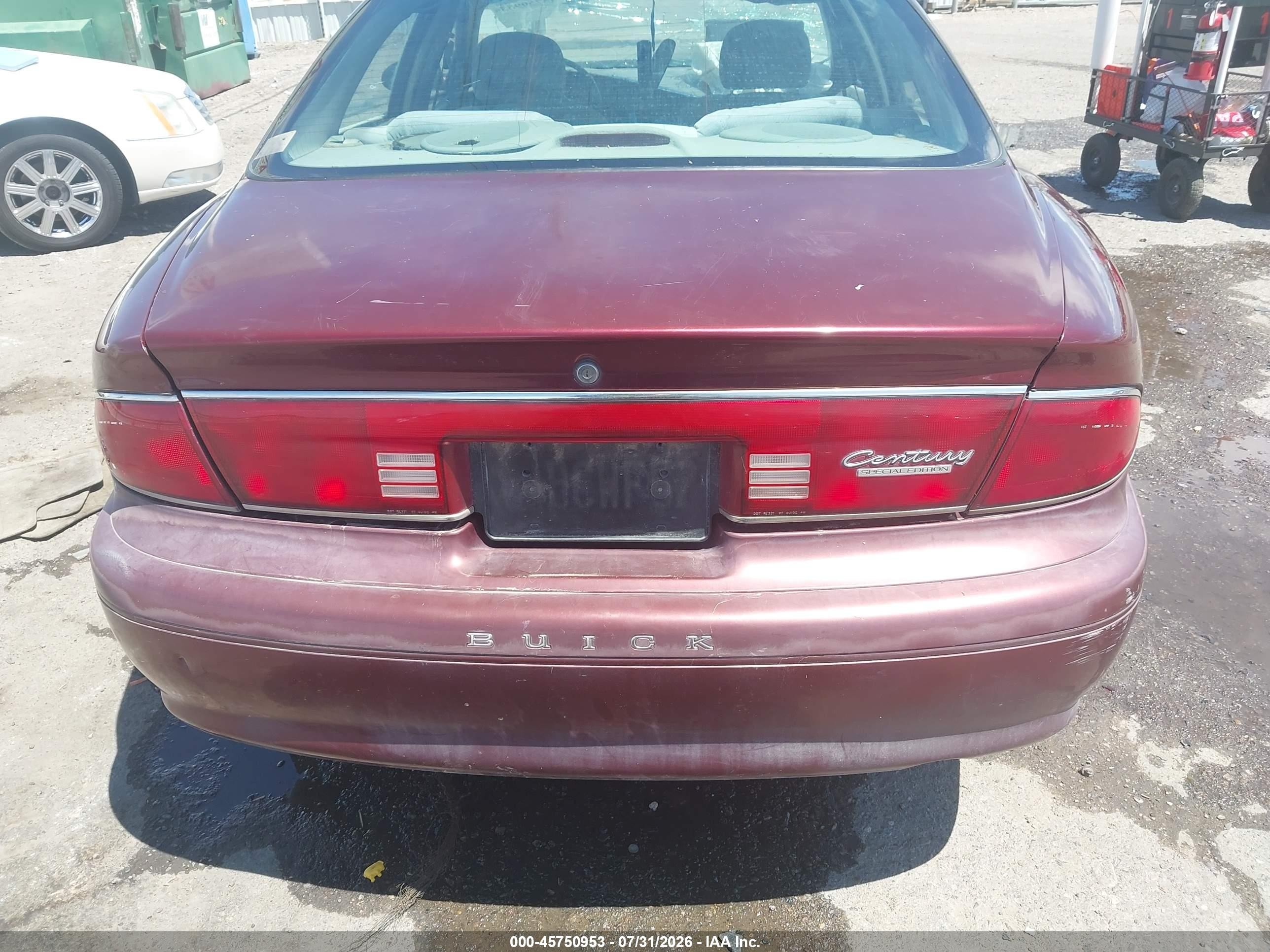 2002 Buick Century Custom Maroon vin: 2G4WS52J021237274