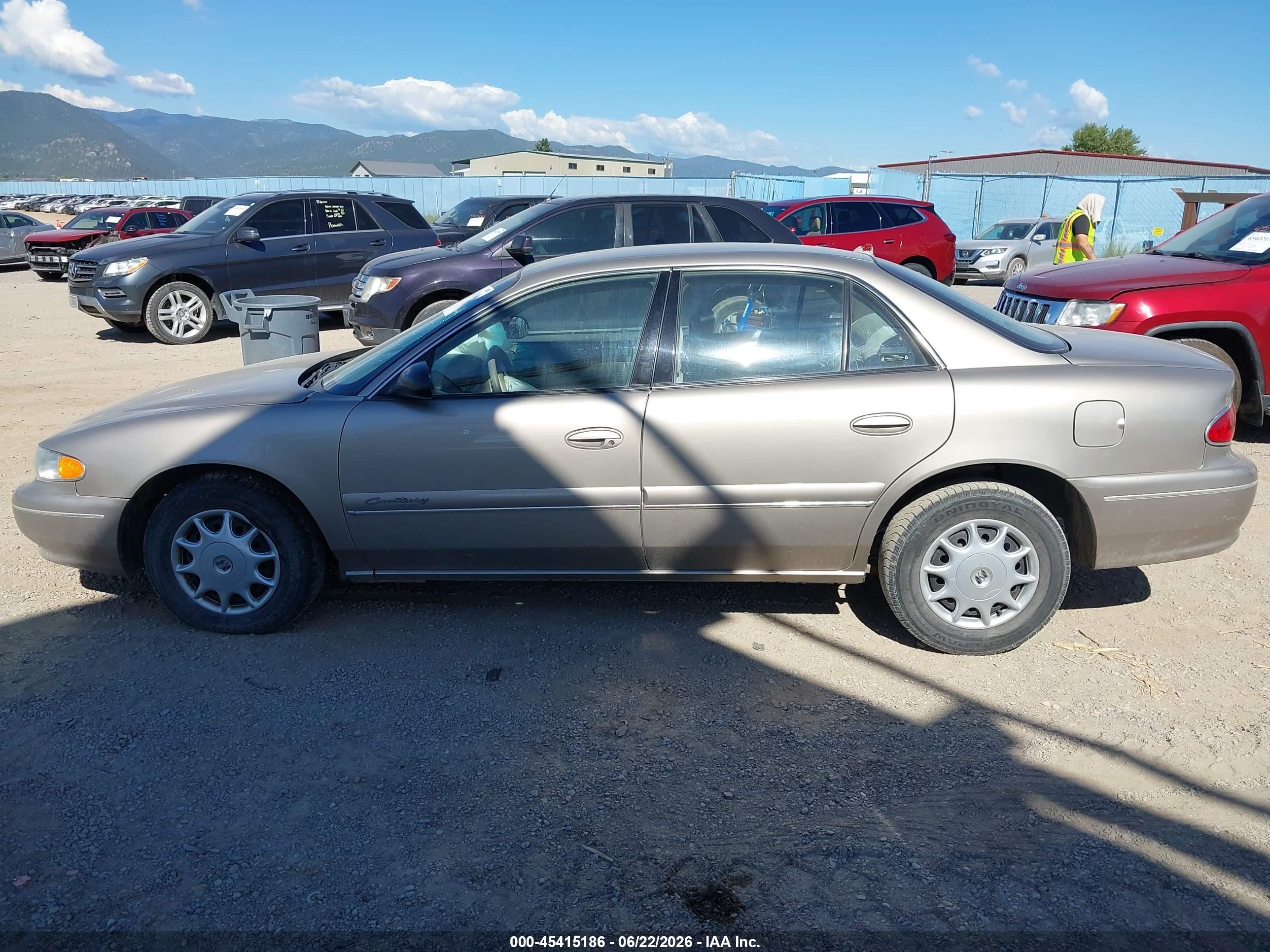 2002 Buick Century Custom Champagne vin: 2G4WS52J021248436