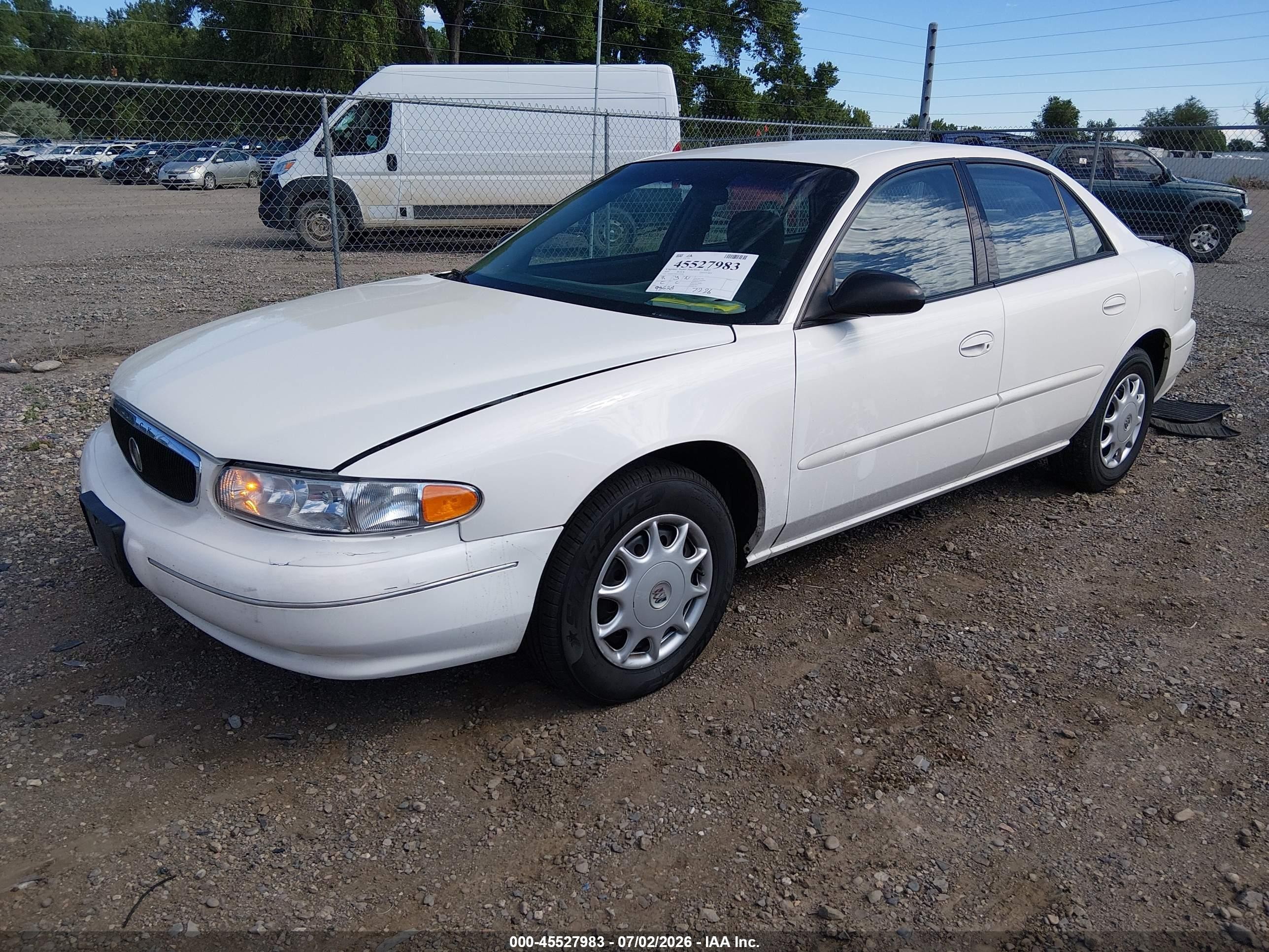 2003 Buick Century Custom White vin: 2G4WS52J031125446