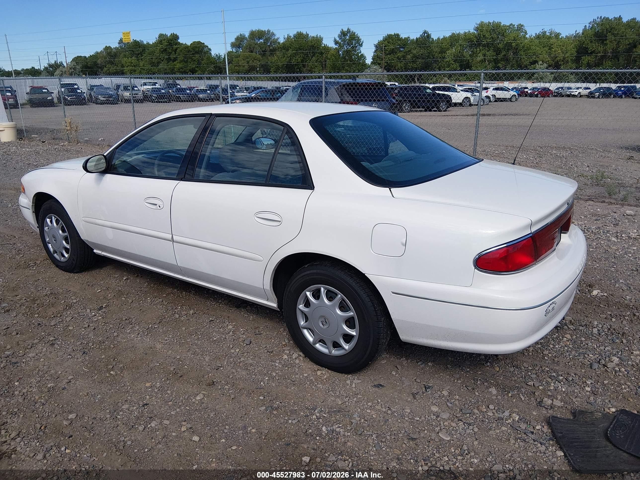 2003 Buick Century Custom White vin: 2G4WS52J031125446