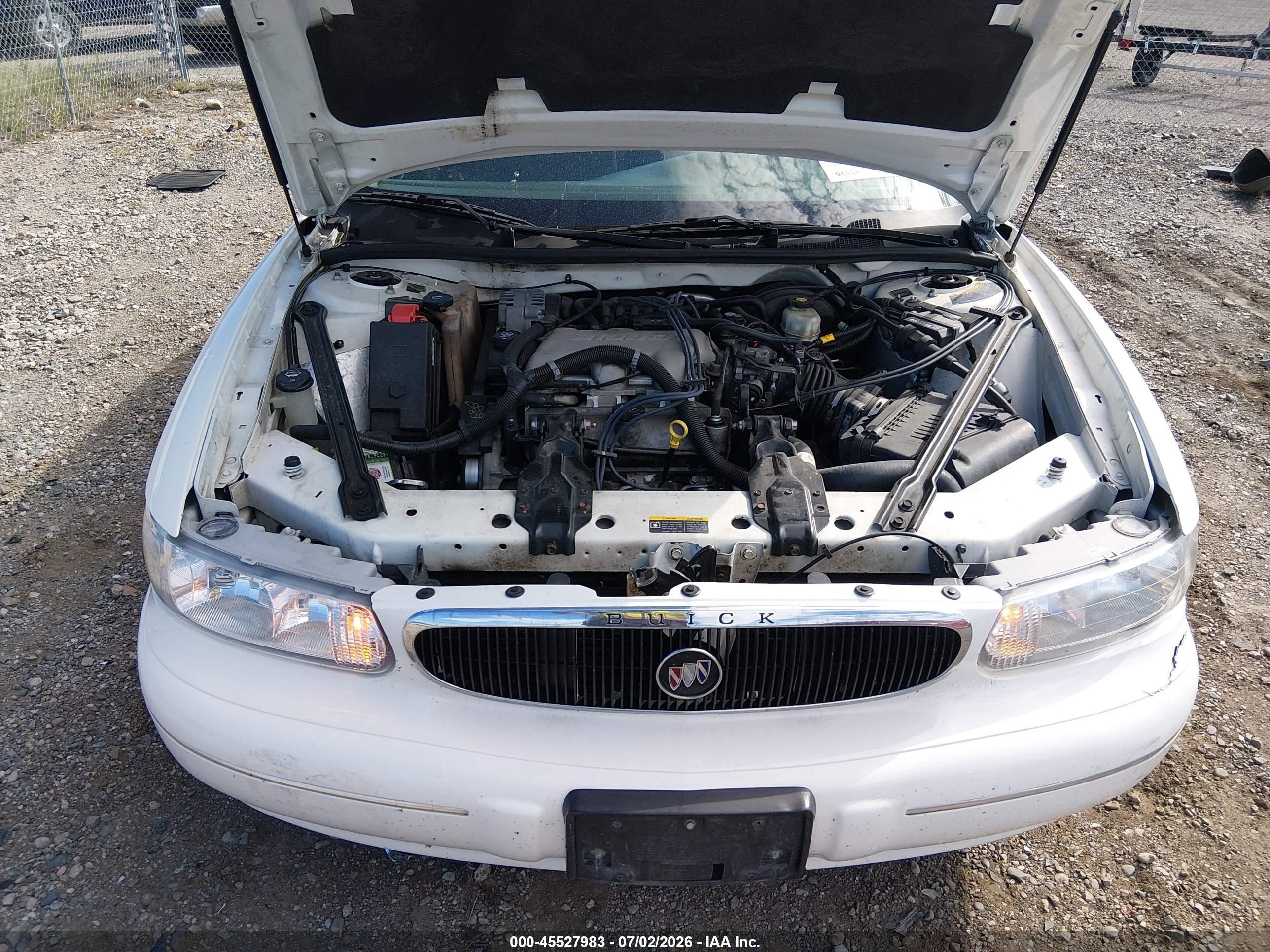 2003 Buick Century Custom White vin: 2G4WS52J031125446
